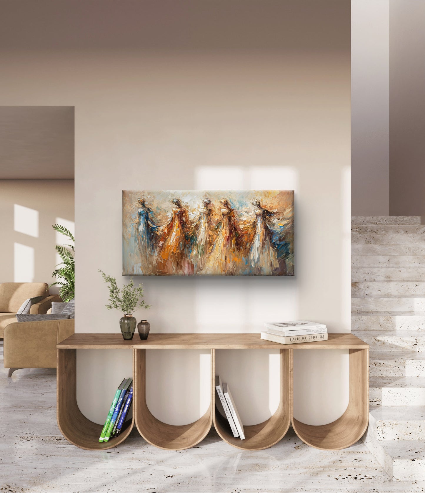 "Symfonie van Geluk" - Wanddecoratie op Canvas in Diverse Afmetingen