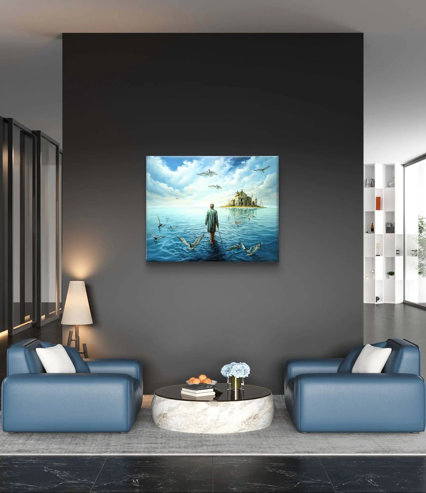 Le Chemin de la Réflexion - dimensions de la toile : 80cm x 60cm