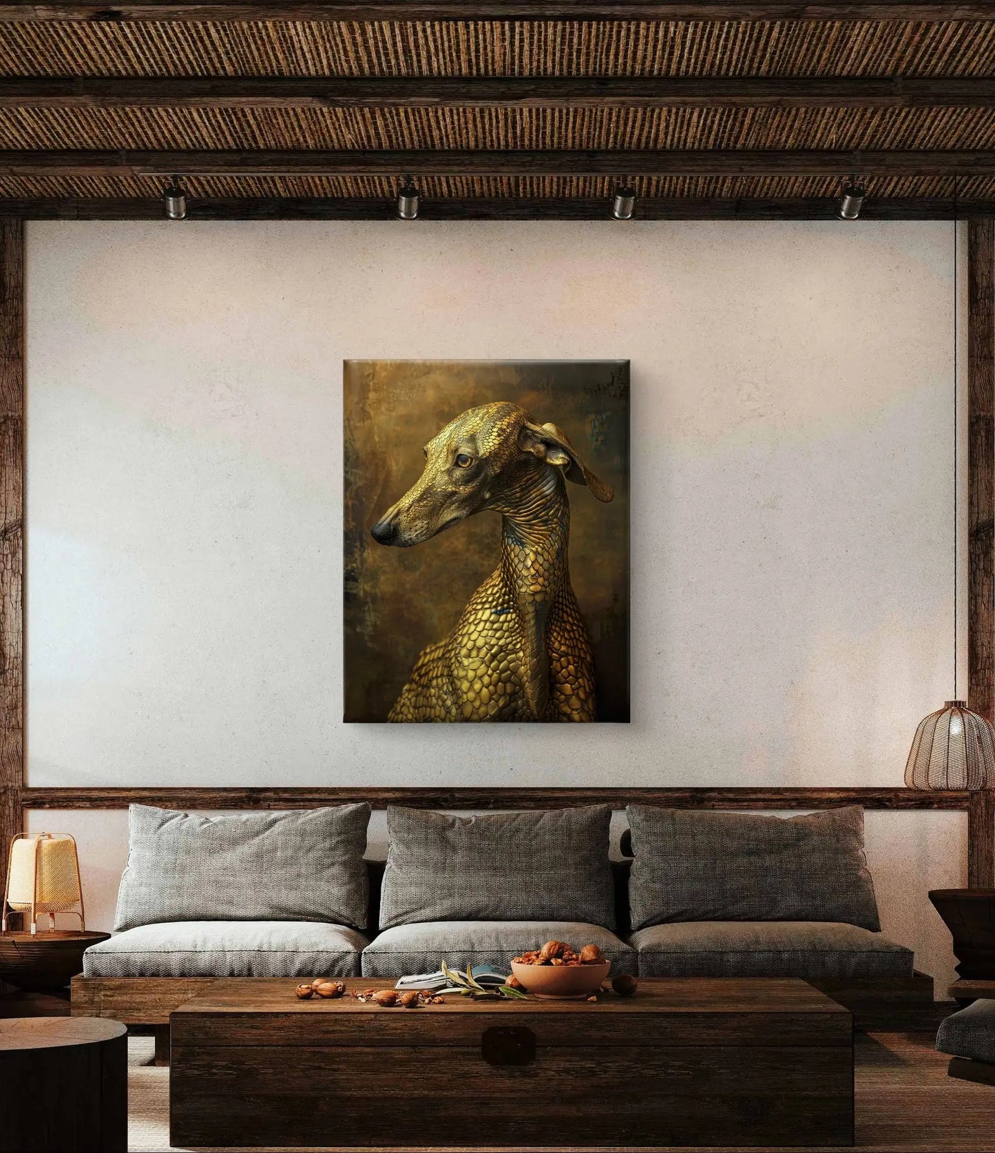Exklusive Kunst auf Leinwand: „Golden Guard“ Verschiedene Größen möglich!