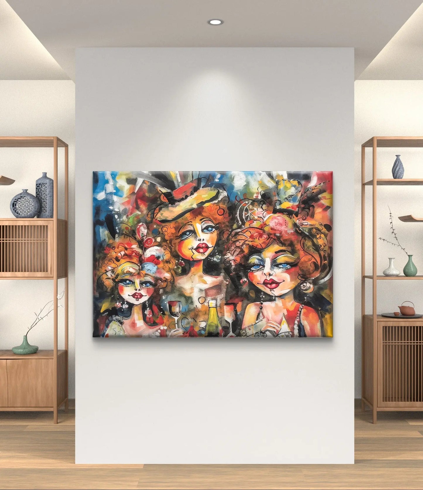 Dames van het Carnaval - Canvas in diverse afmetingen verkrijgbaar ! - Pixure Art