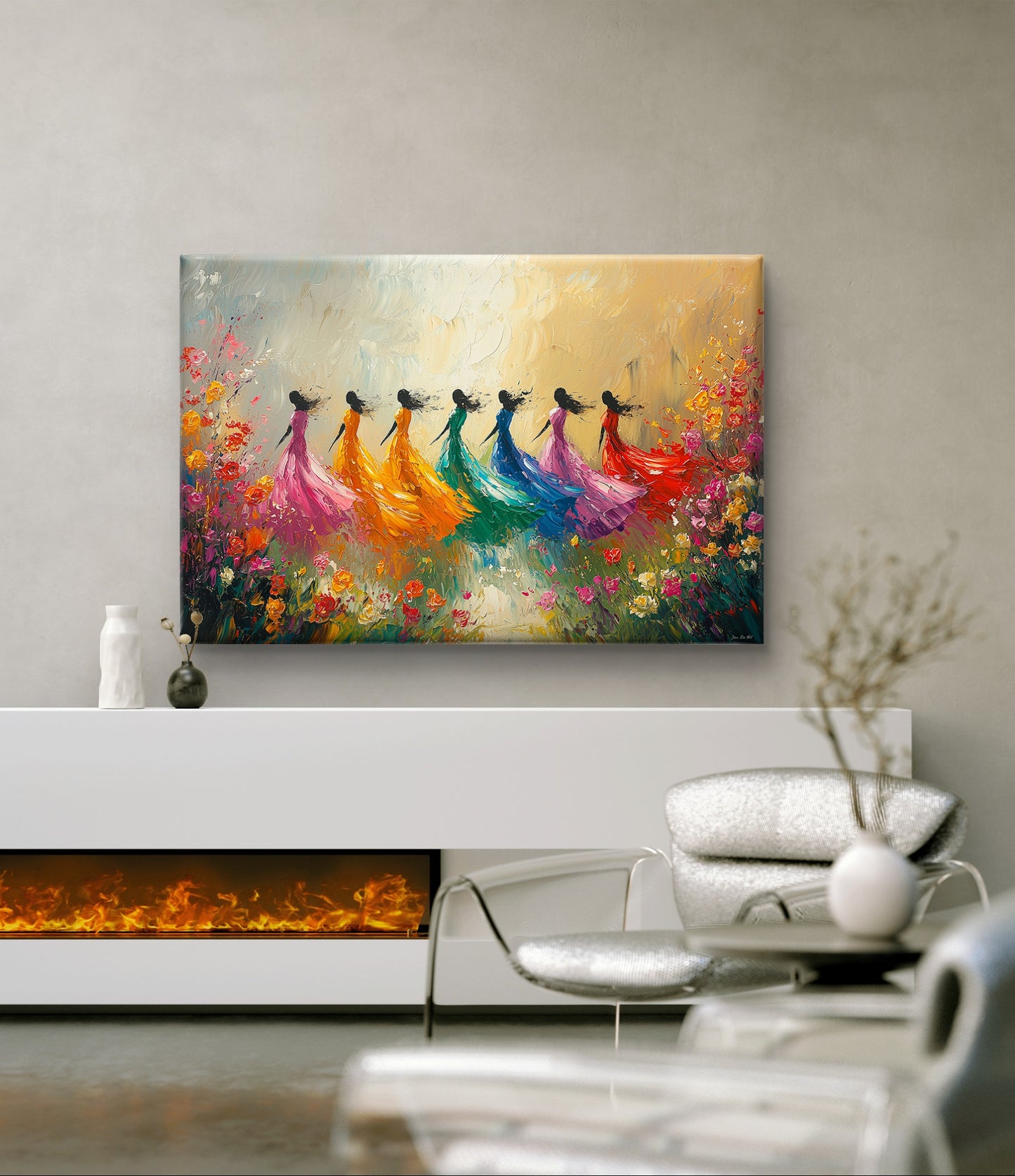 De Dans van de Lente – Breng Beweging en Kleur in je Interieur met dit exclusieve kunstwerk
