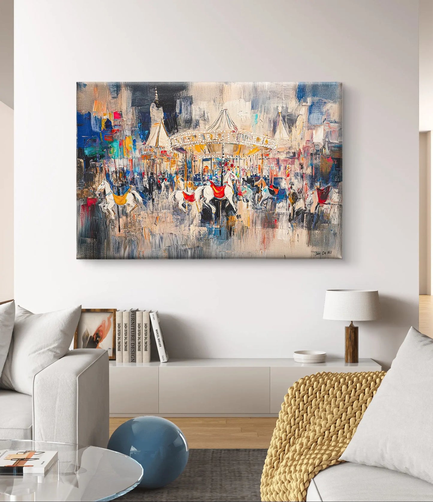 De Kermis - Canvas verkrijgbaar in diverse afmetingen - Pixure Art