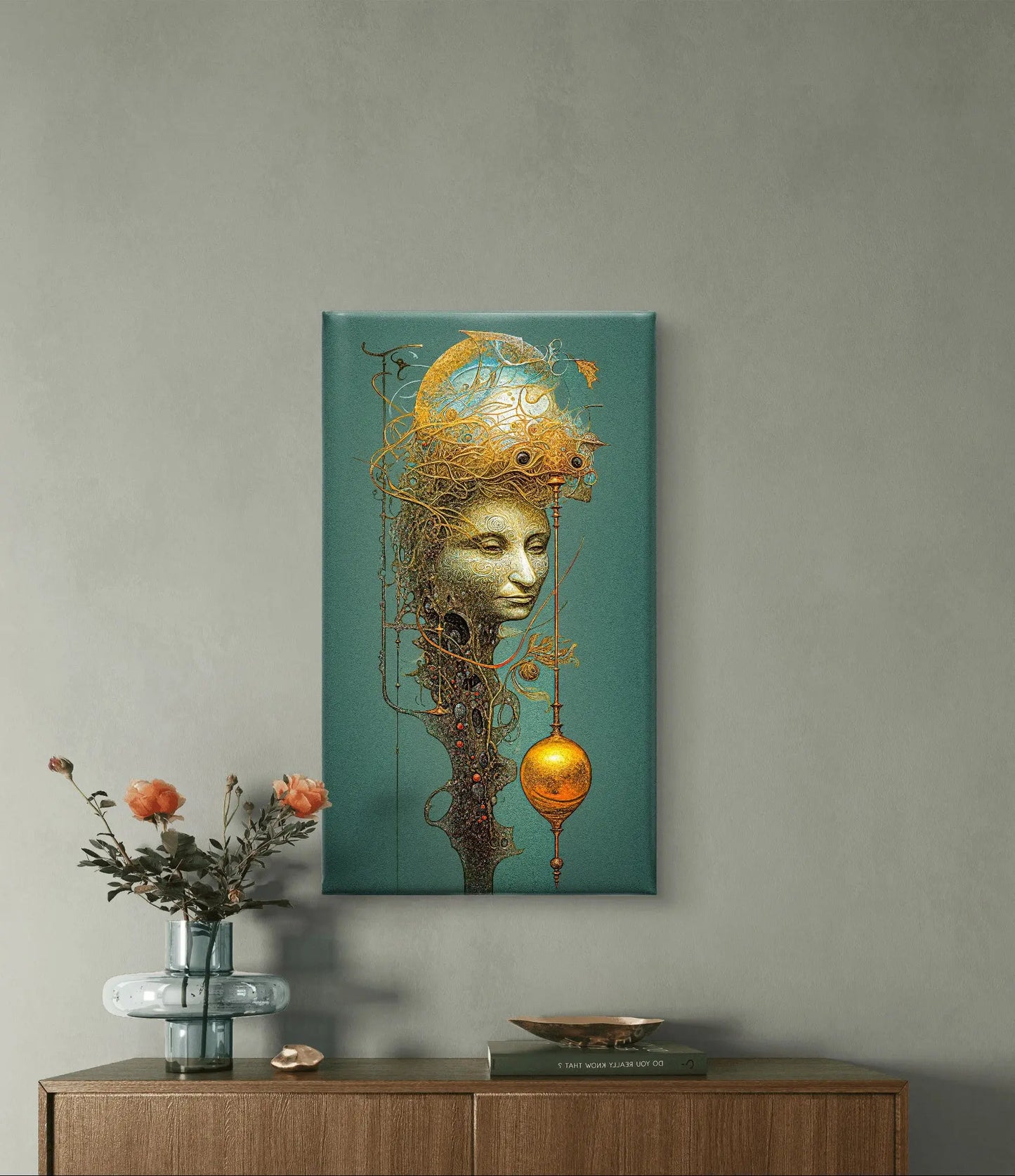 Exklusive Kunst auf Leinwand: „Ätherisches Porträt“ mit den Maßen 120 cm x 60 cm