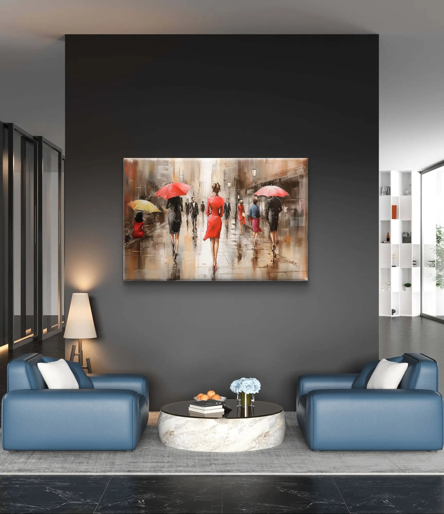 Elegance in the Rain - Exclusief canvas verkrijgbaar in diverse afmetingen