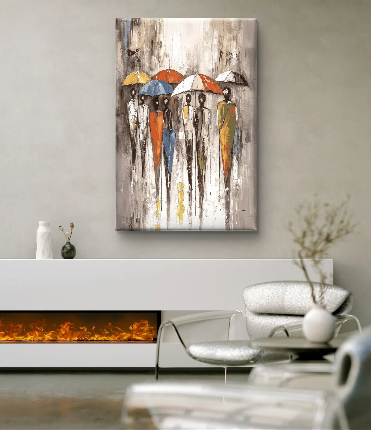 Under the Umbrellas - canvas diverse afmetingen