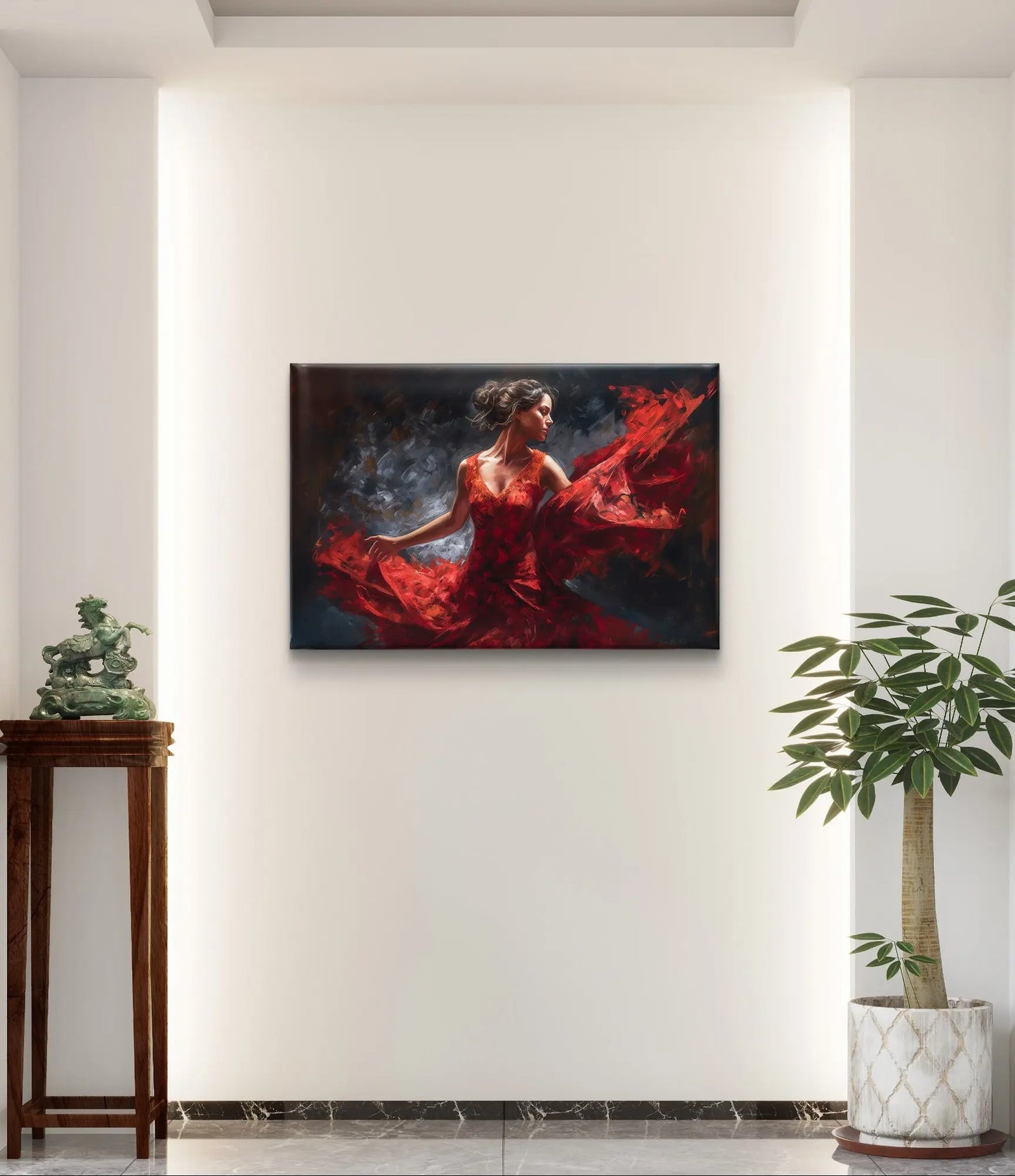 „Echo of Flamenco“ auf Leinwand und in verschiedenen Größen erhältlich