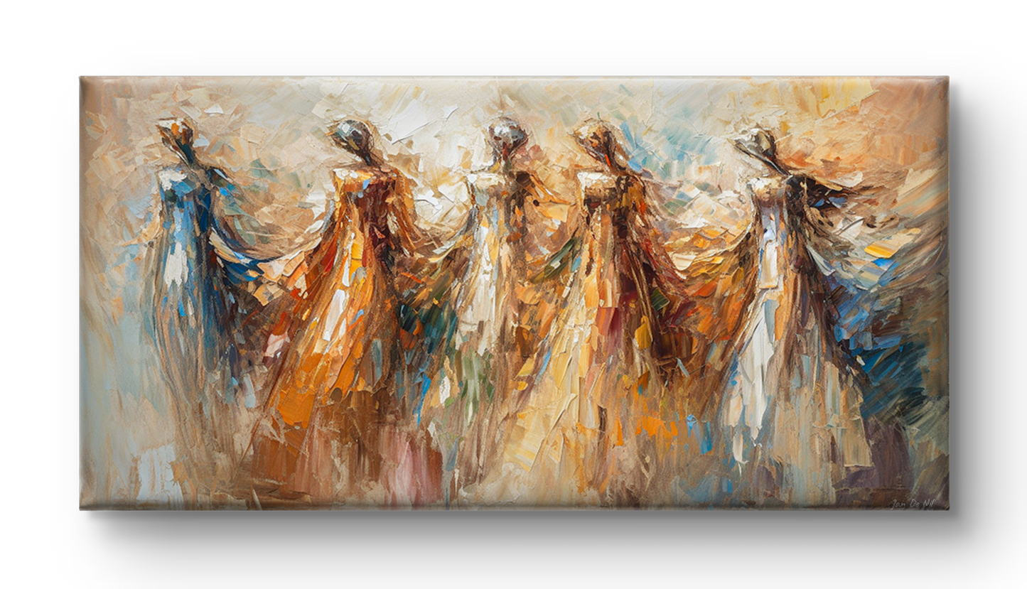 "Symfonie van Geluk" - Wanddecoratie op Canvas in Diverse Afmetingen