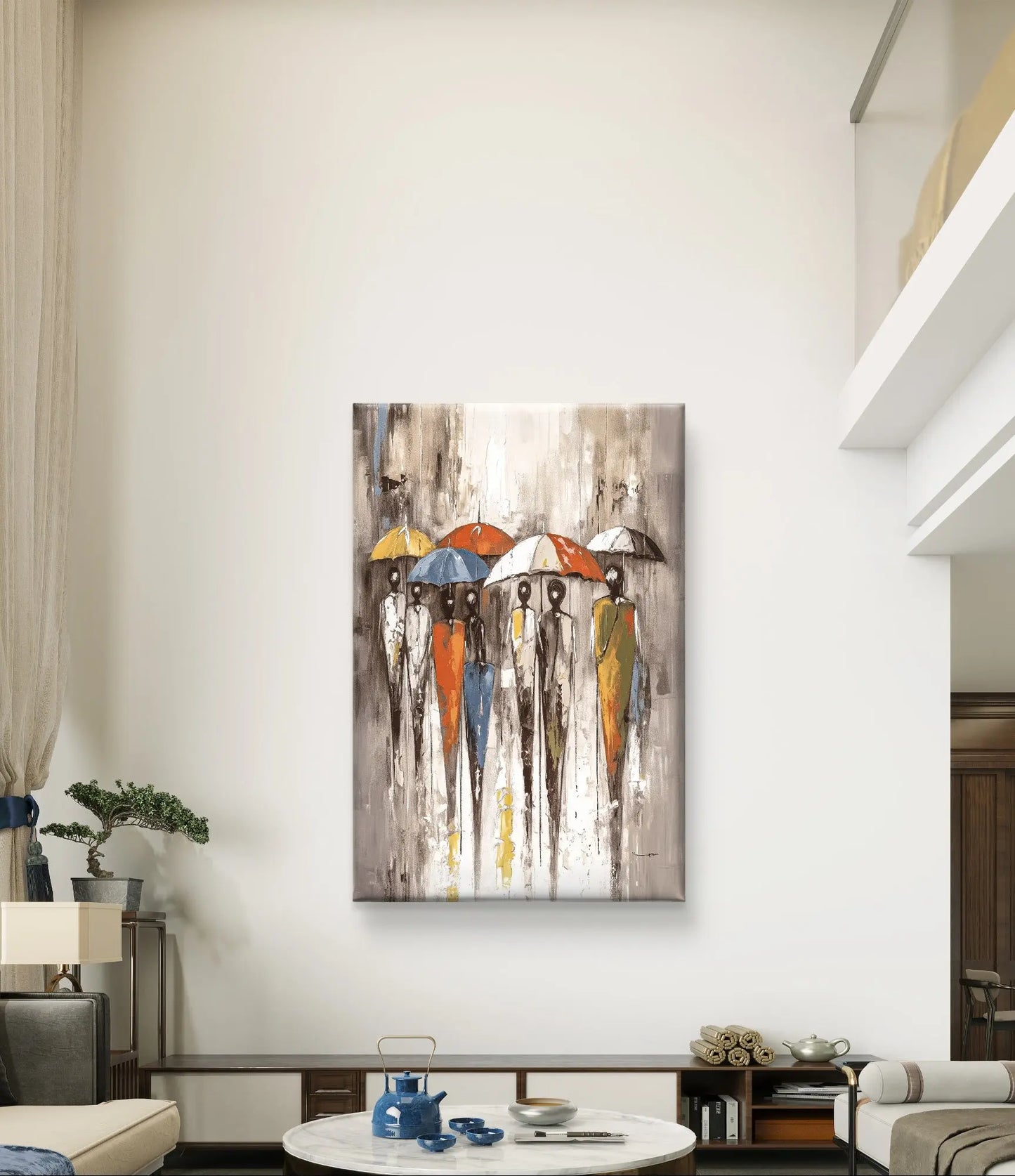 Under the Umbrellas - canvas diverse afmetingen