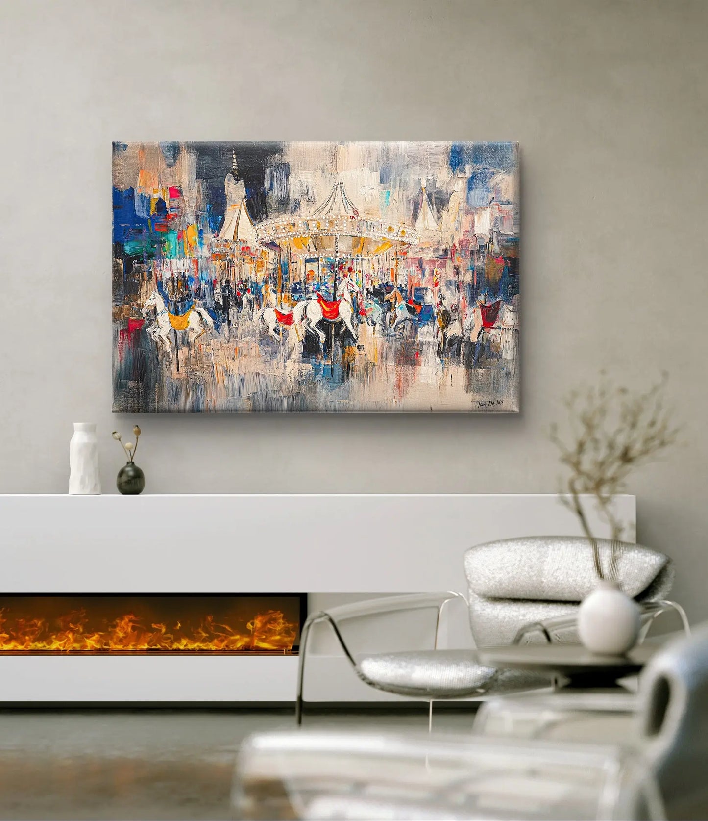 De Kermis - Canvas verkrijgbaar in diverse afmetingen - Pixure Art