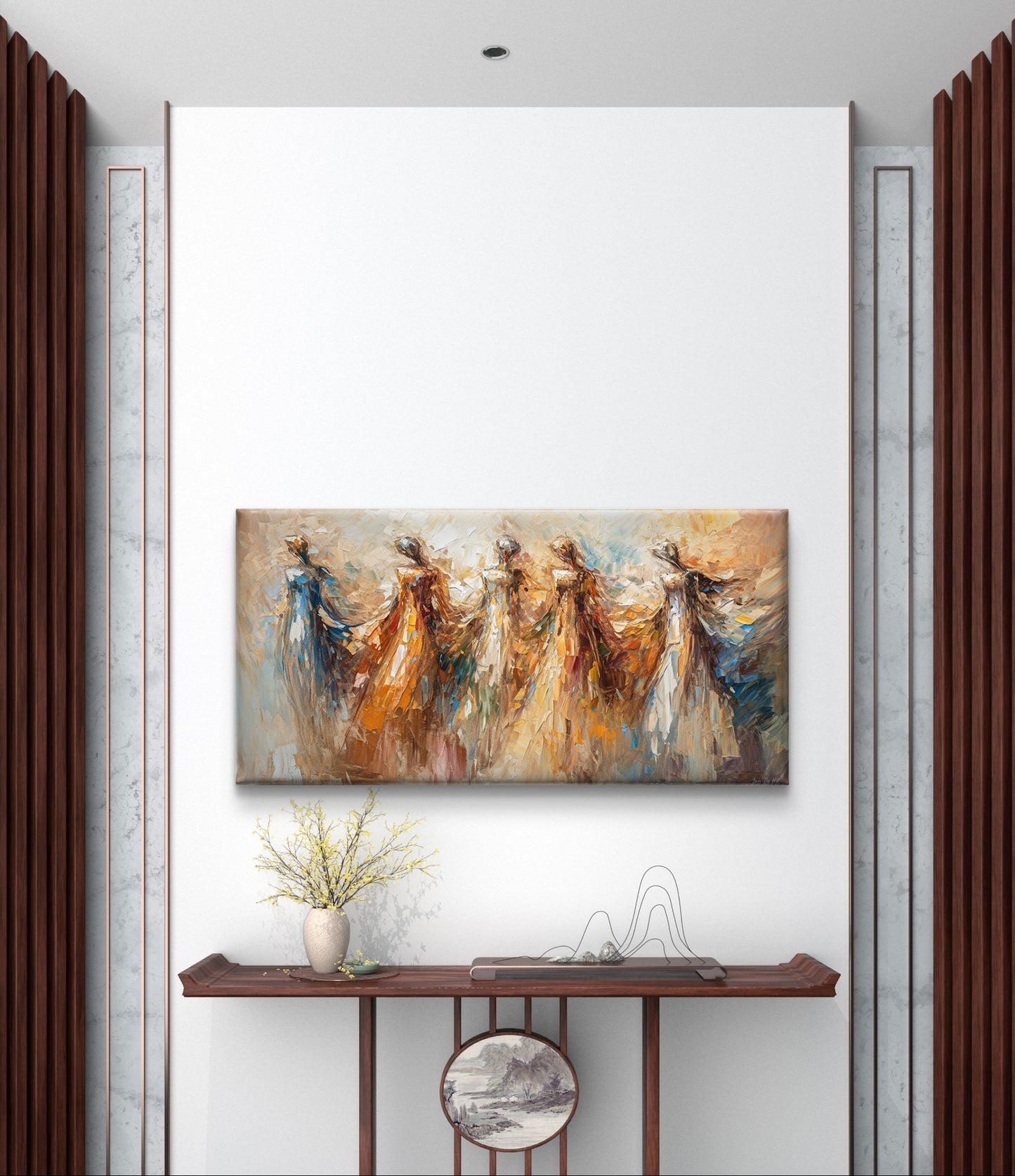 "Symfonie van Geluk" - Wanddecoratie op Canvas in Diverse Afmetingen
