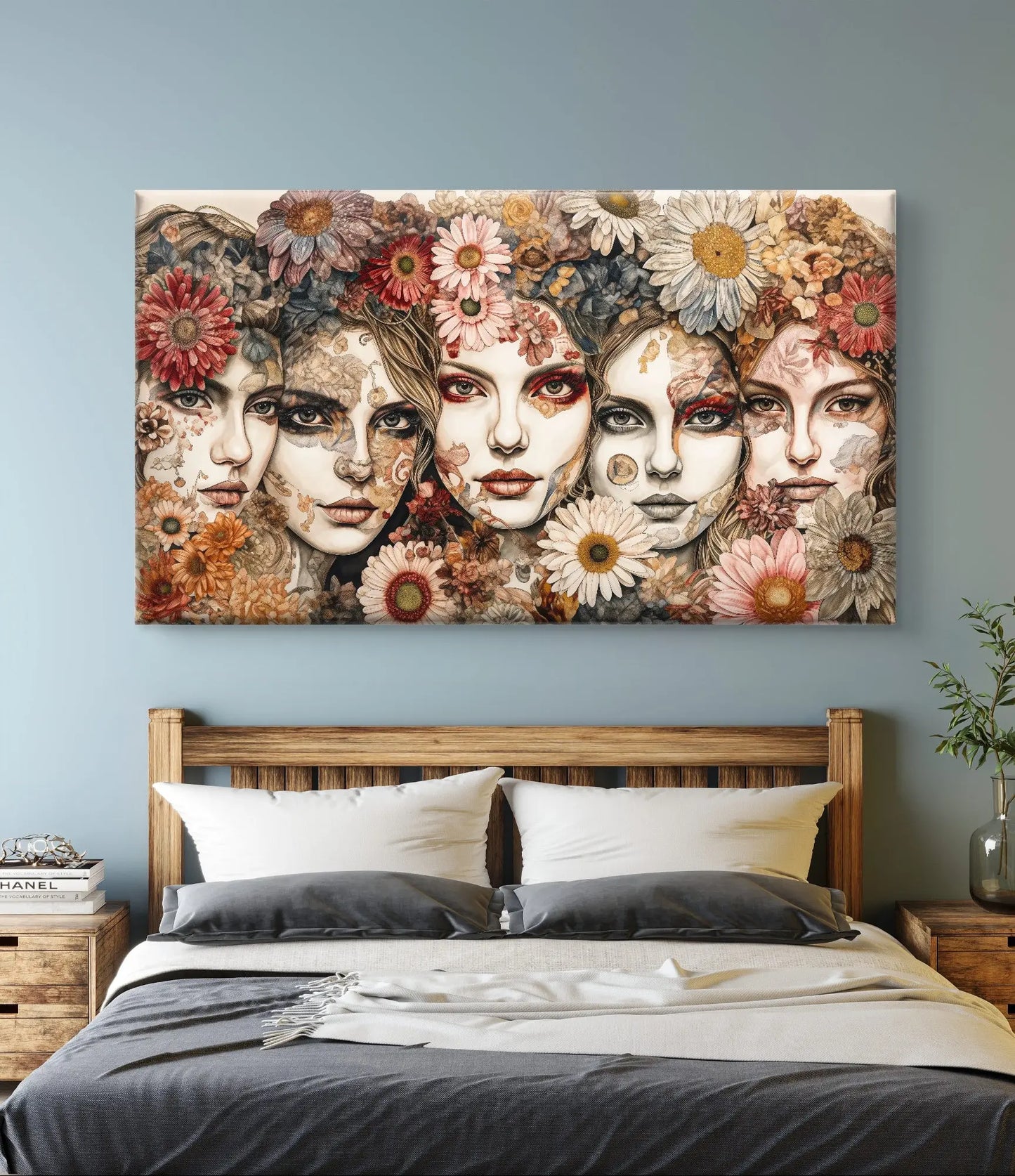 Bloemenmozaïek der Dromen - Exclusieve kunst op Canvas in diverse afmetingen - Pixure Art