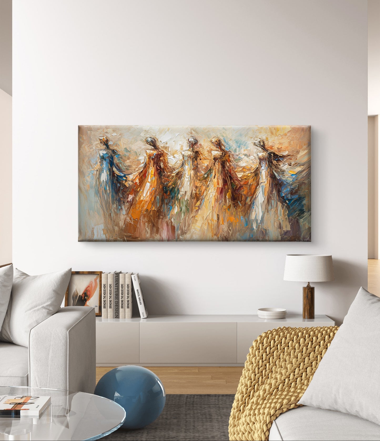 "Symfonie van Geluk" - Wanddecoratie op Canvas in Diverse Afmetingen