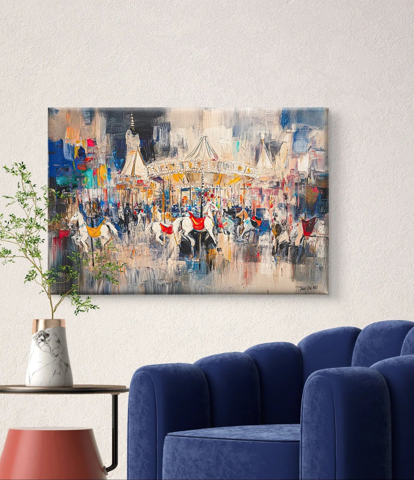 De Kermis - Canvas verkrijgbaar in diverse afmetingen - Pixure Art