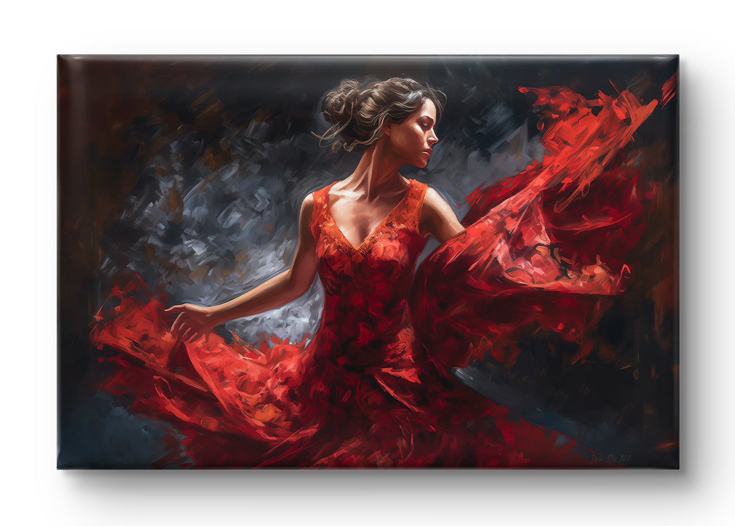 „Echo of Flamenco“ auf Leinwand und in verschiedenen Größen erhältlich