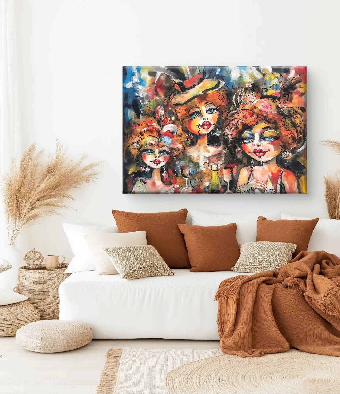 Dames van het Carnaval - Canvas in diverse afmetingen verkrijgbaar ! - Pixure Art