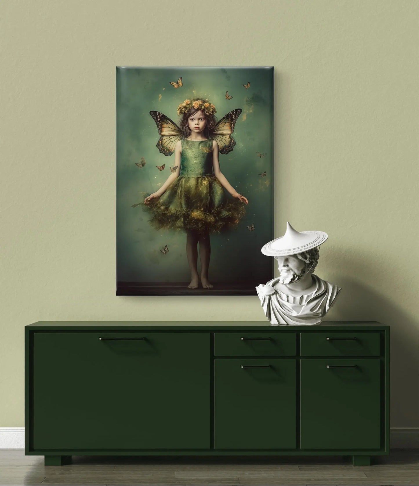 „Schmetterlingsmädchen“ auf Leinwand, Maße 100cm x 75 cm