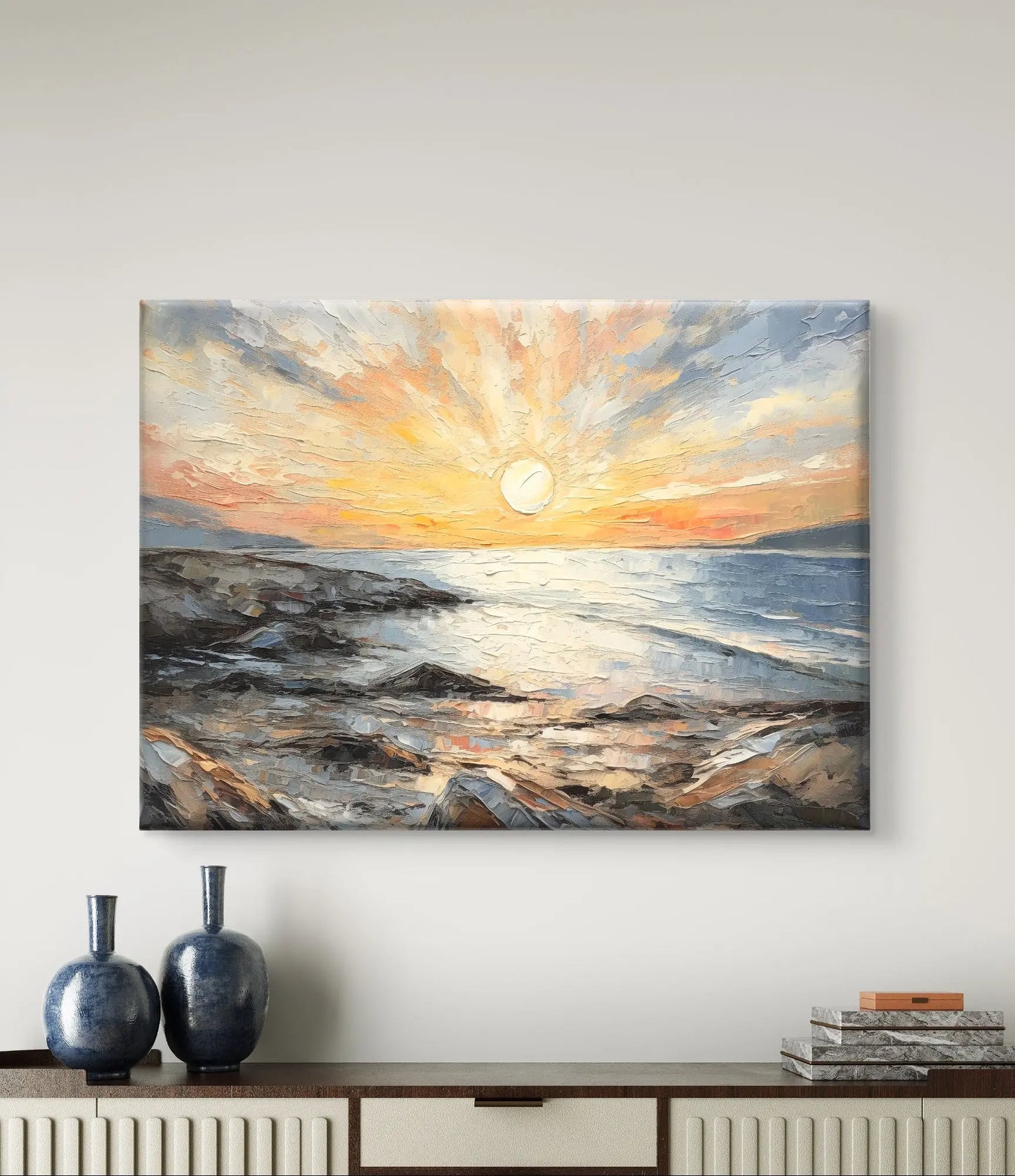 Rust aan de Horizon - Canvas afmetingen : 100cm x 75 cm