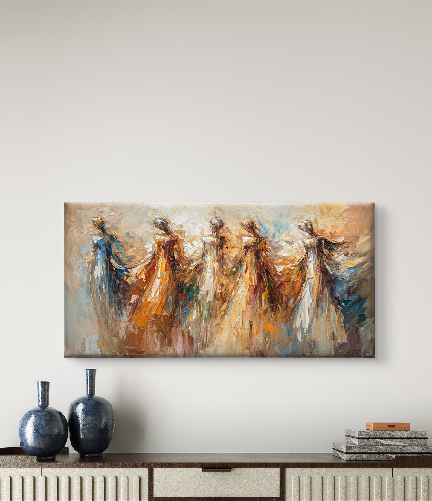 "Symfonie van Geluk" - Wanddecoratie op Canvas in Diverse Afmetingen