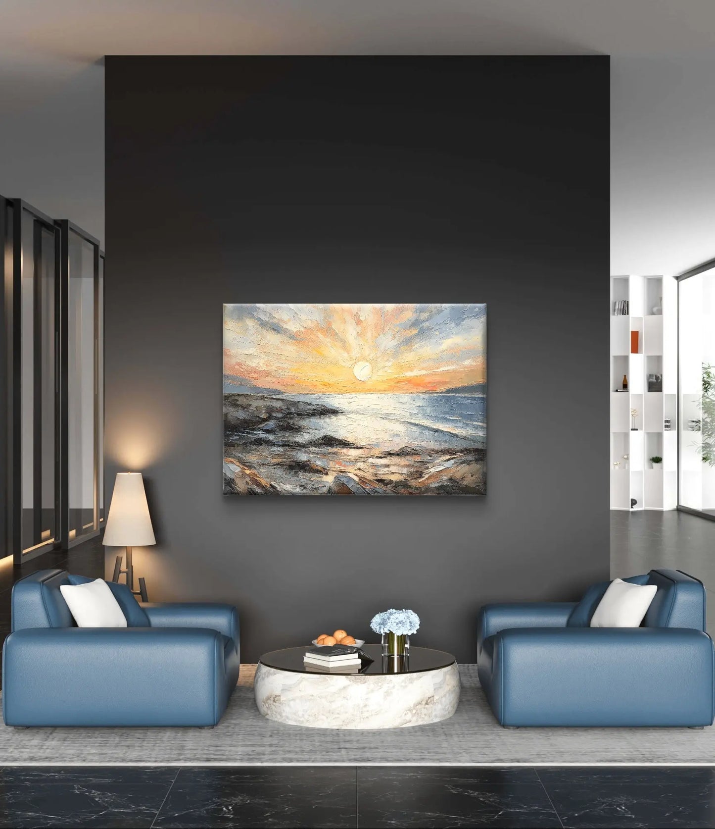 Rust aan de Horizon - Canvas afmetingen : 100cm x 75 cm