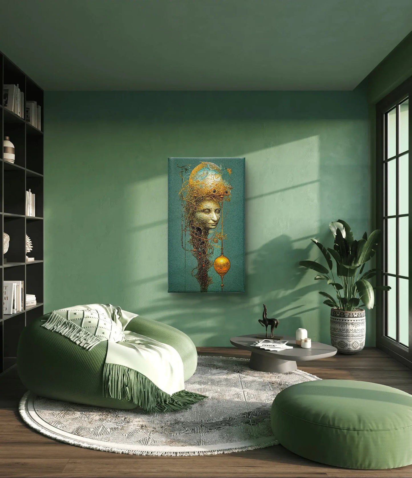 Exklusive Kunst auf Leinwand: „Ätherisches Porträt“ mit den Maßen 120 cm x 60 cm