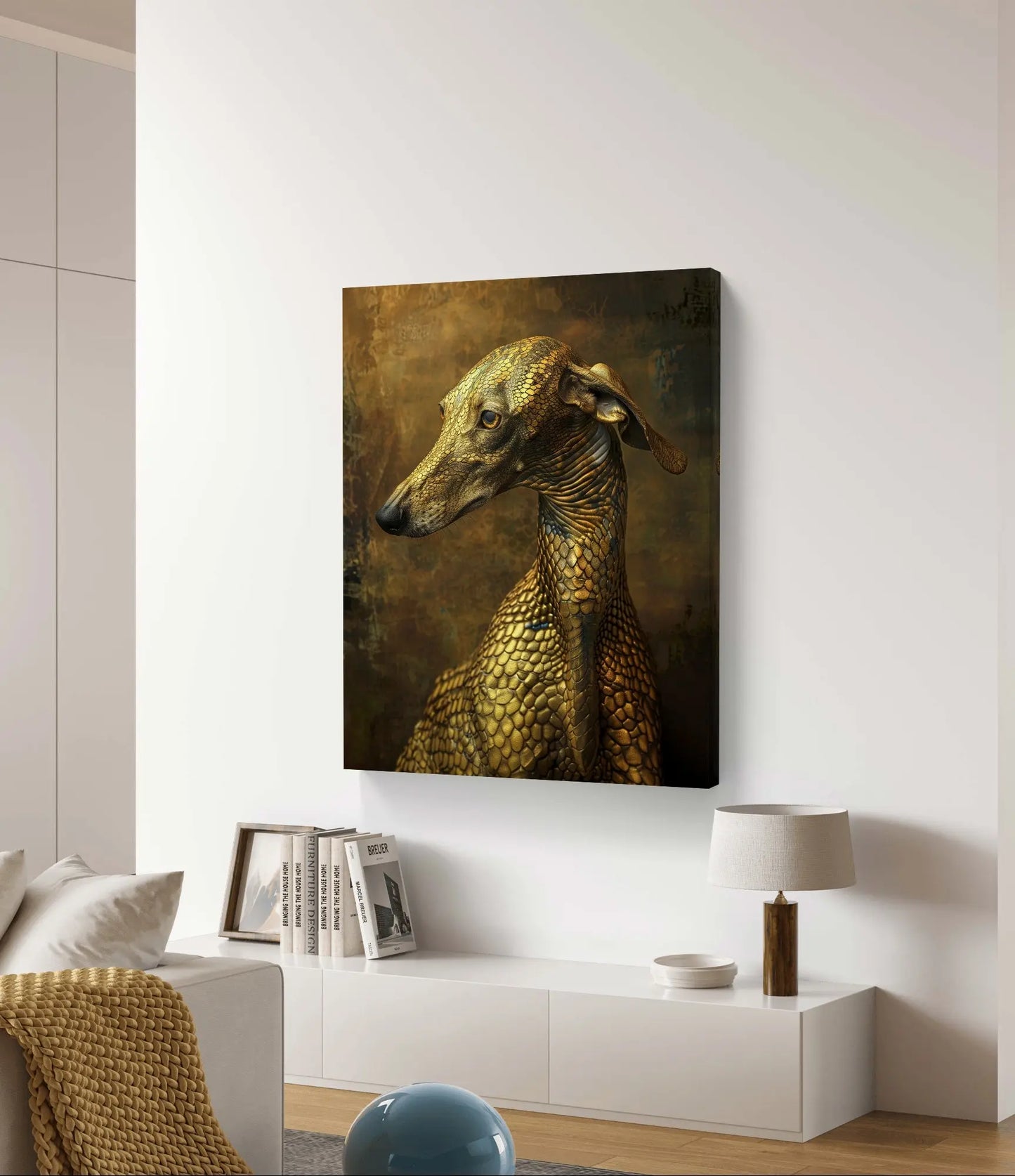 Exklusive Kunst auf Leinwand: „Golden Guard“ Verschiedene Größen möglich!