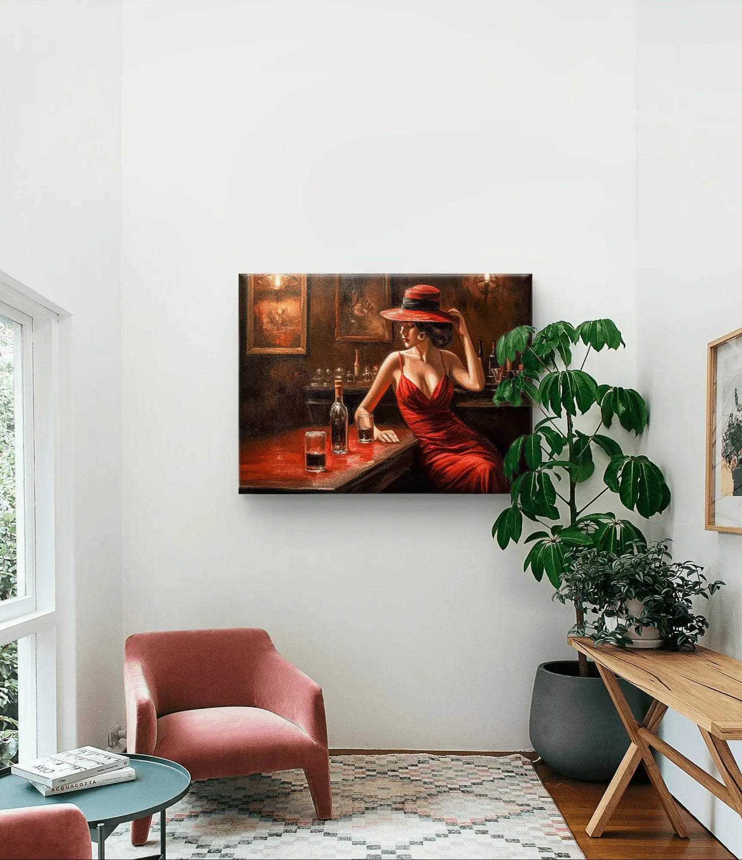 Elegantie aan de Bar - Canvas verkijgbaar in diverse afmetingen