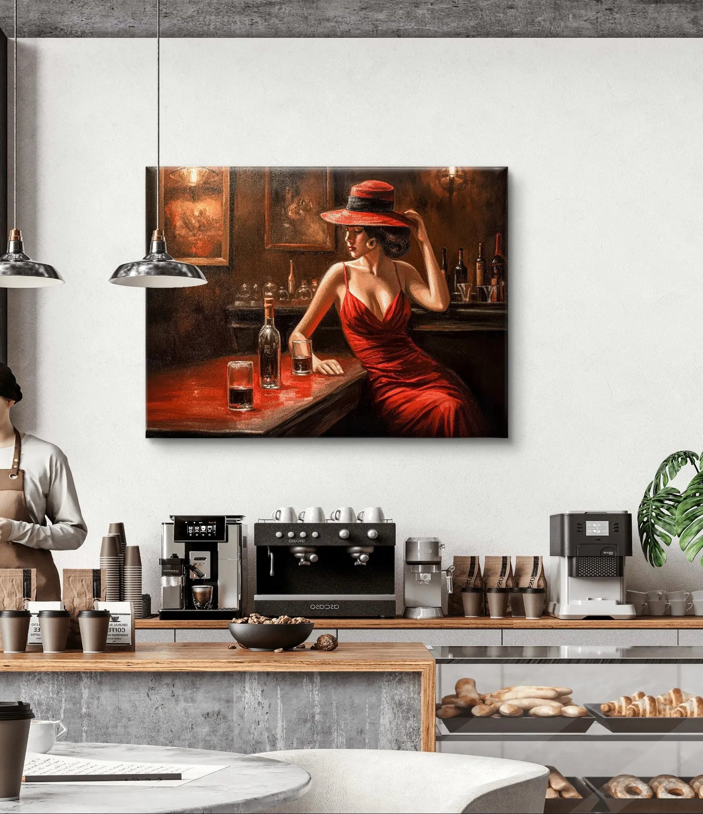 Elegantie aan de Bar - Canvas verkijgbaar in diverse afmetingen