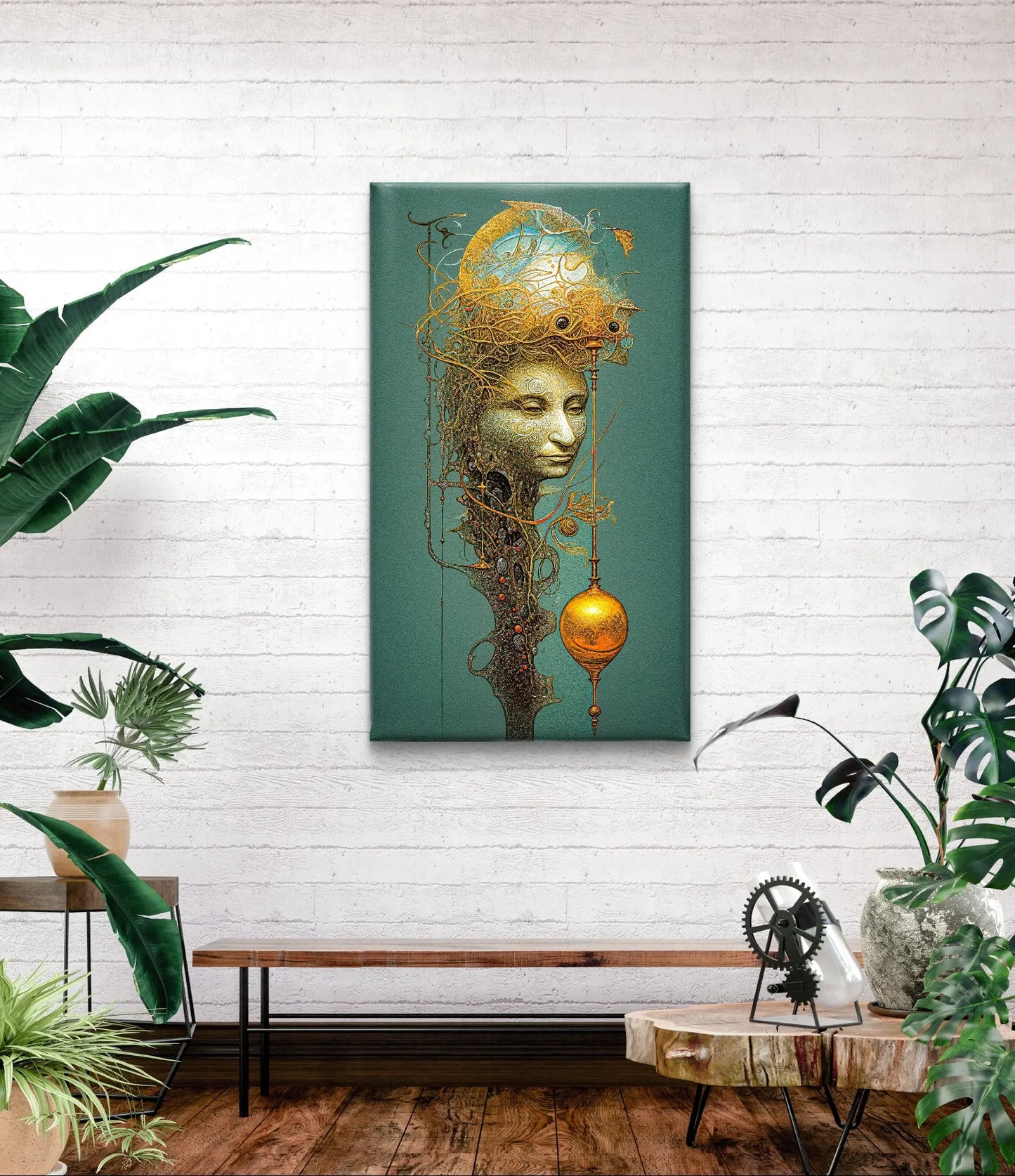 Exklusive Kunst auf Leinwand: „Ätherisches Porträt“ mit den Maßen 120 cm x 60 cm