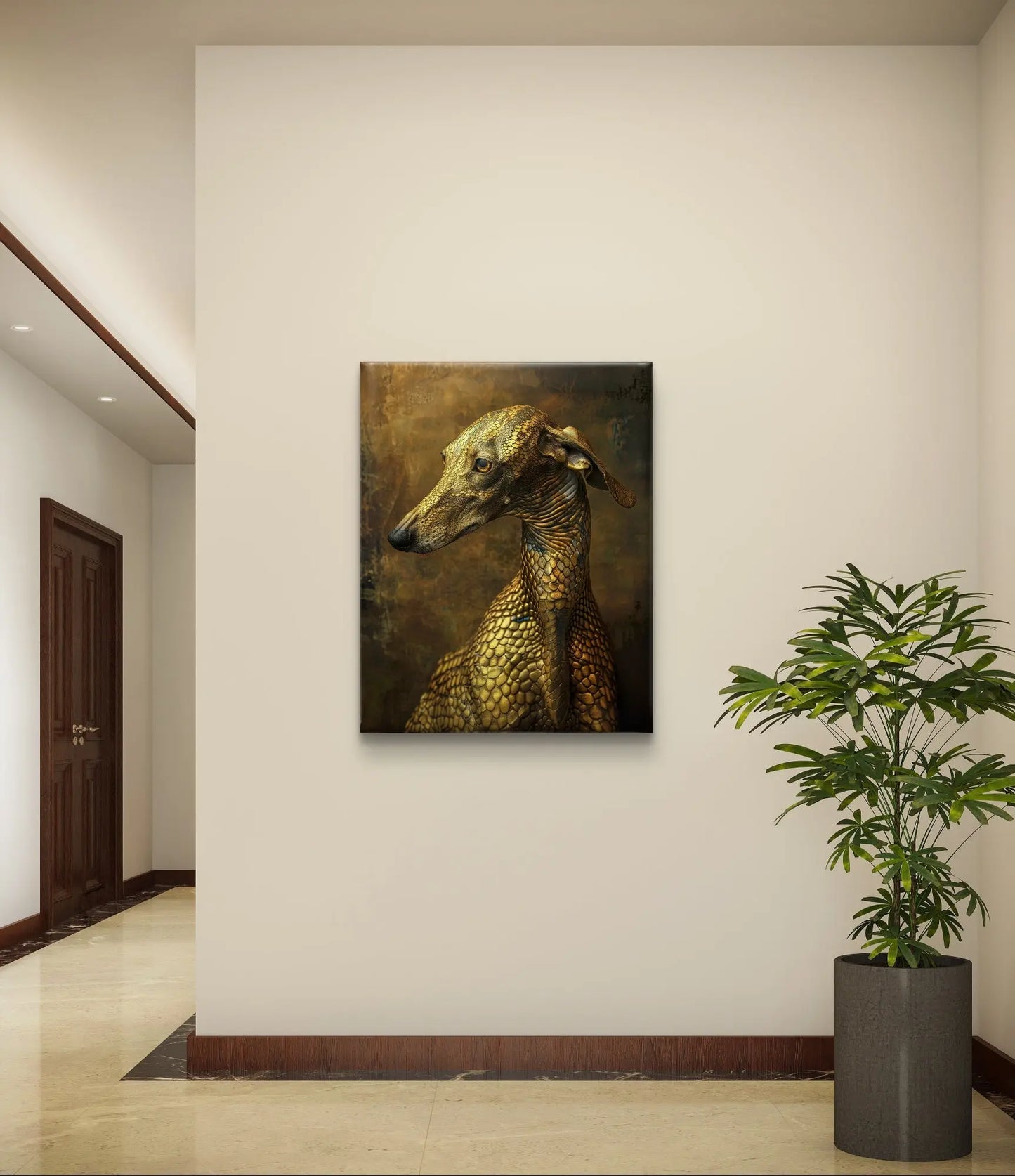 Exklusive Kunst auf Leinwand: „Golden Guard“ Verschiedene Größen möglich!