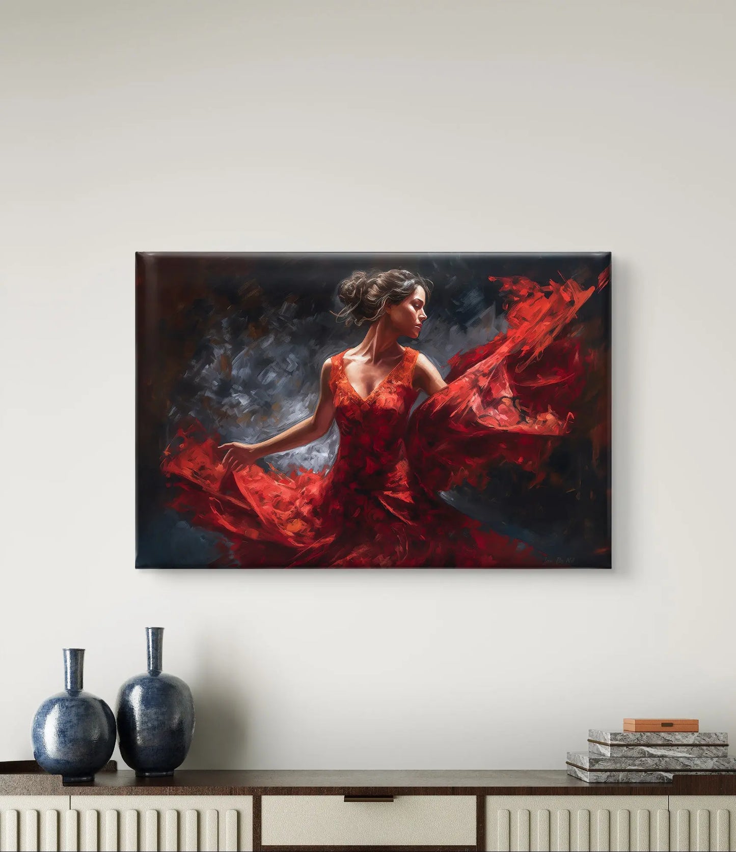 „Echo of Flamenco“ auf Leinwand und in verschiedenen Größen erhältlich