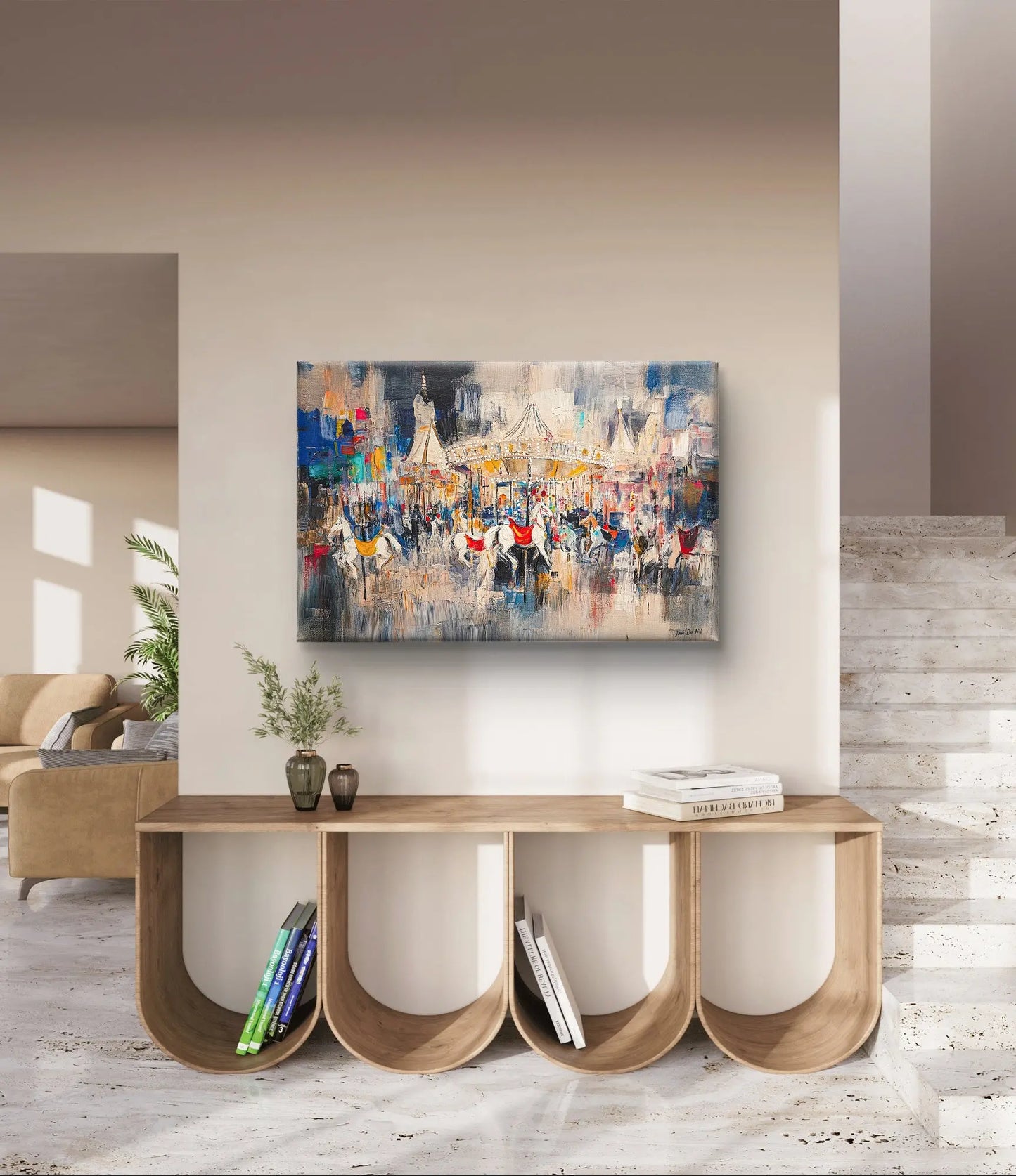 De Kermis - Canvas verkrijgbaar in diverse afmetingen - Pixure Art