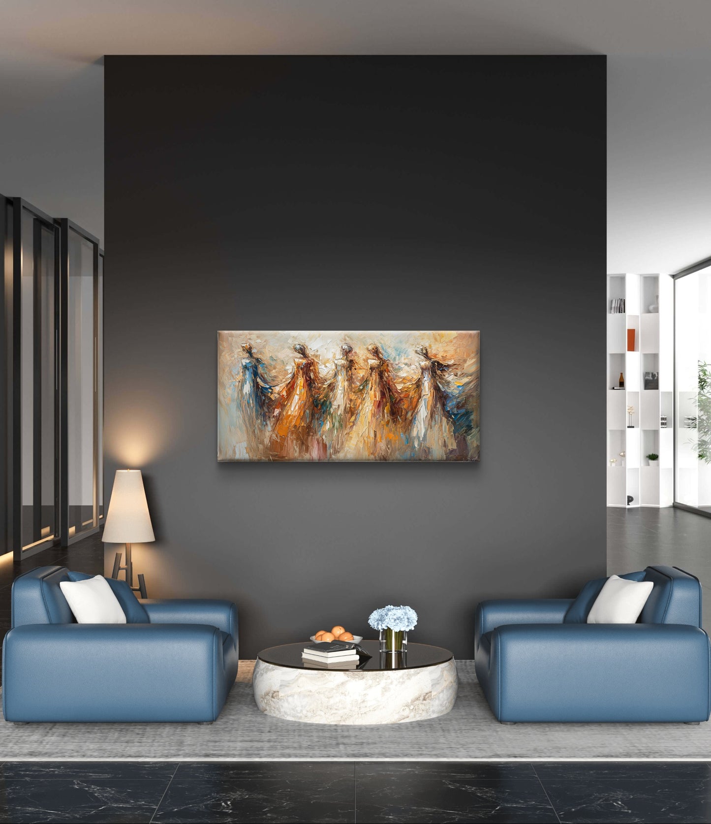 "Symfonie van Geluk" - Wanddecoratie op Canvas in Diverse Afmetingen