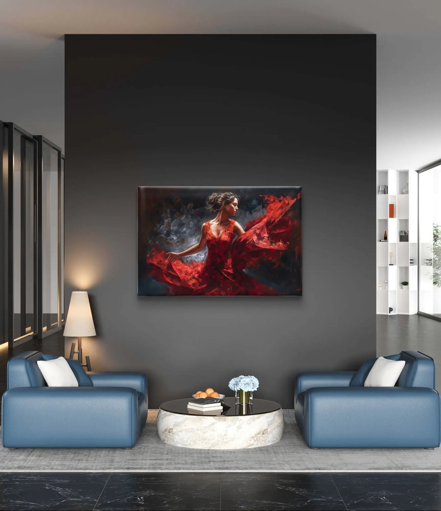 „Echo of Flamenco“ auf Leinwand und in verschiedenen Größen erhältlich