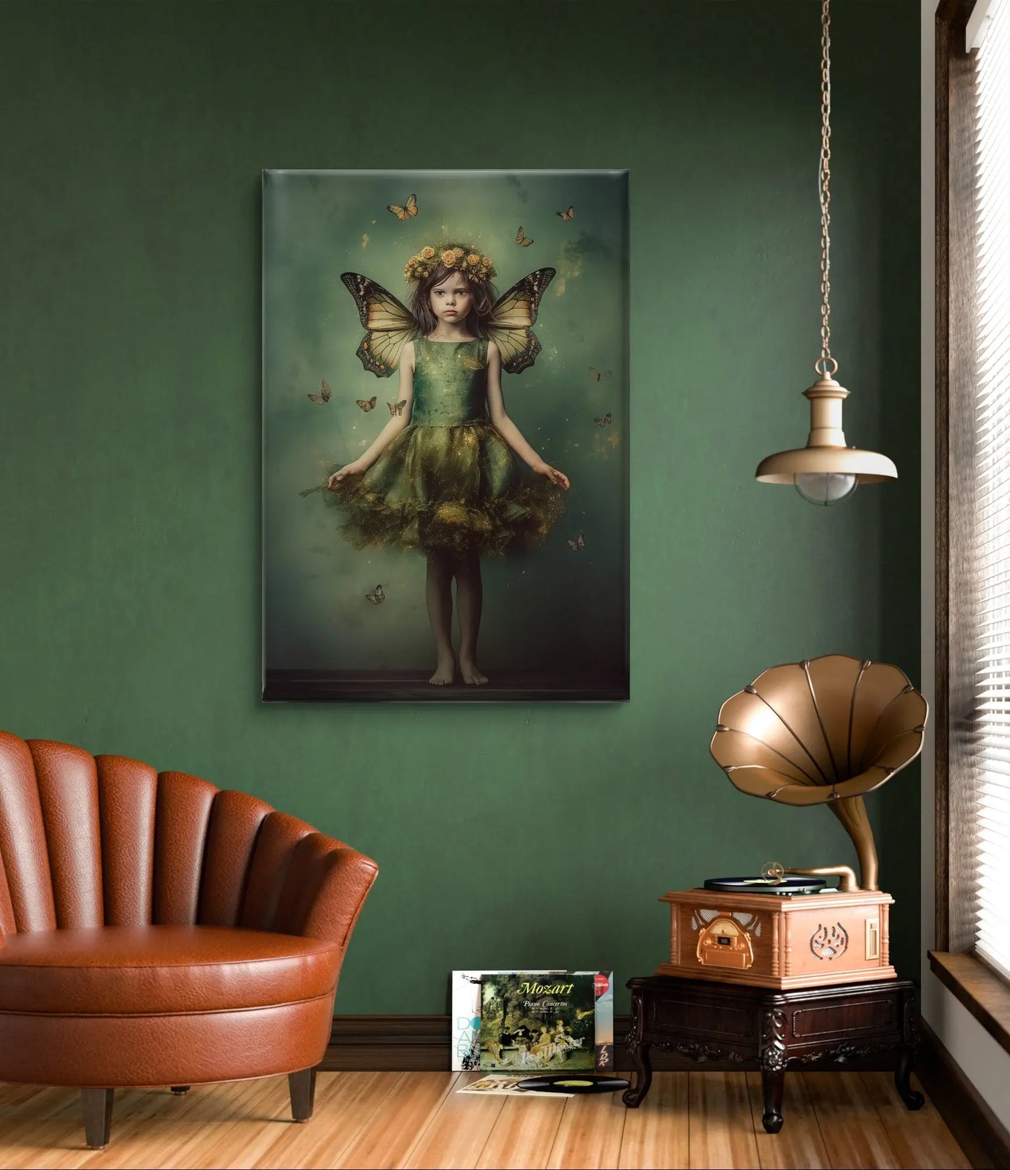 „Schmetterlingsmädchen“ auf Leinwand, Maße 100cm x 75 cm