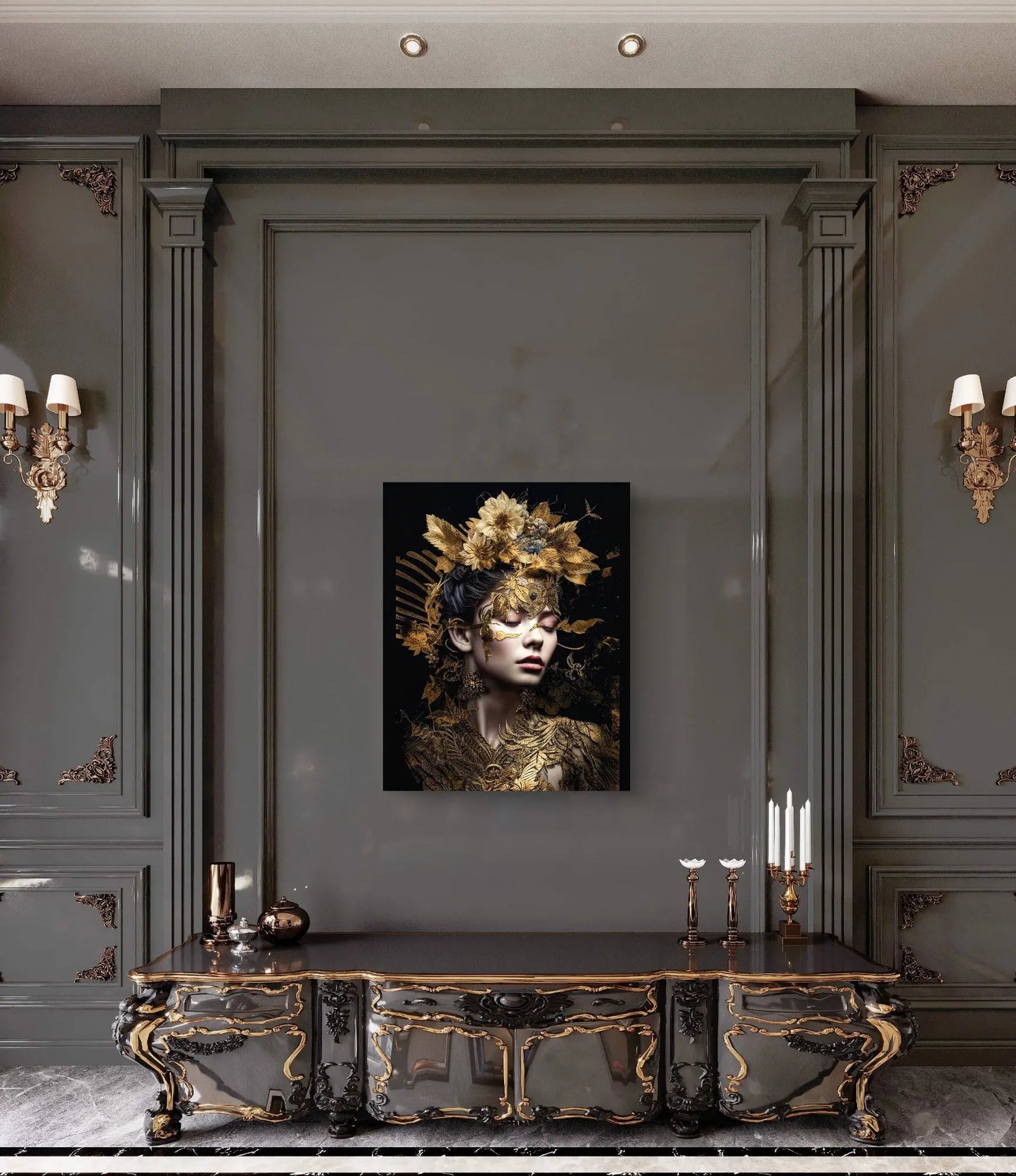"Beauty in Gold" - Toile - Disponible en différentes tailles