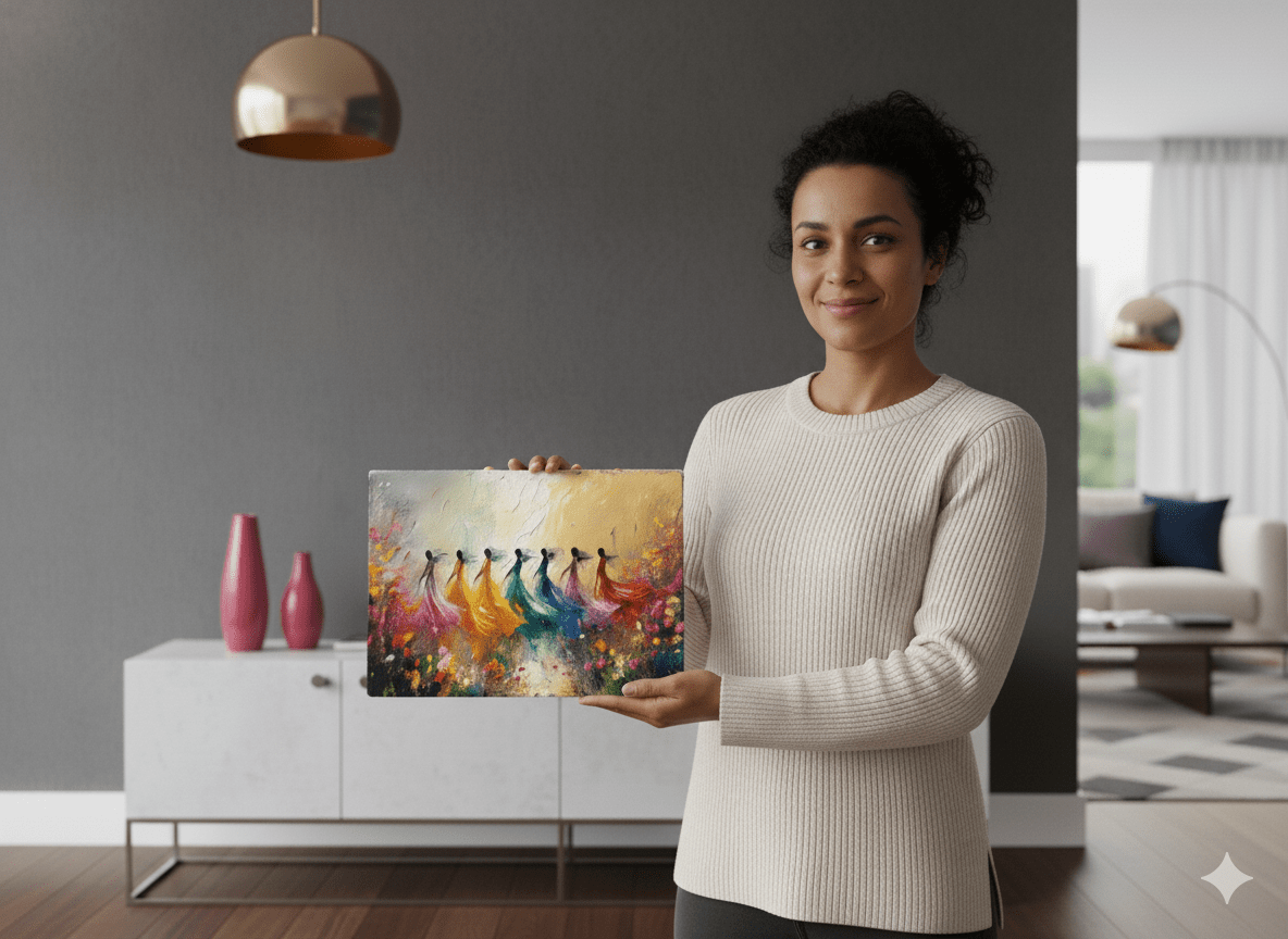 🌸 Dans van de Lente – op Leisteen - Pixure Art