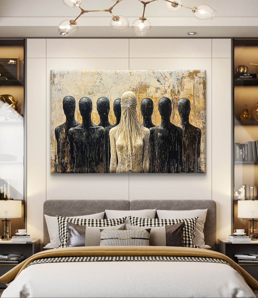 Wanddecoratie op canvas de stilte van het oordeel, exclusieve kunst