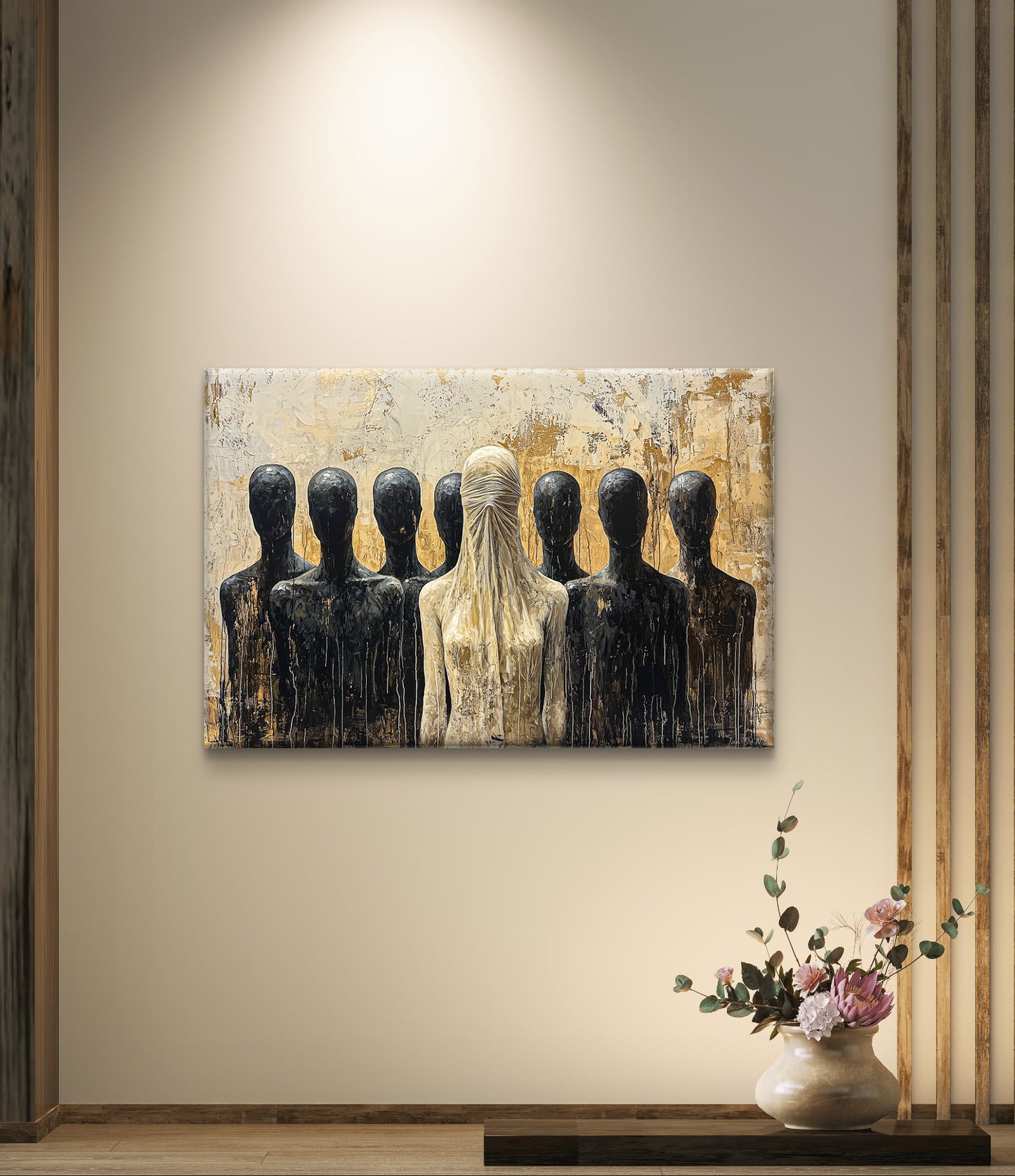 Exlusieve kunst, wanddecoratie de stilte van het oordeel