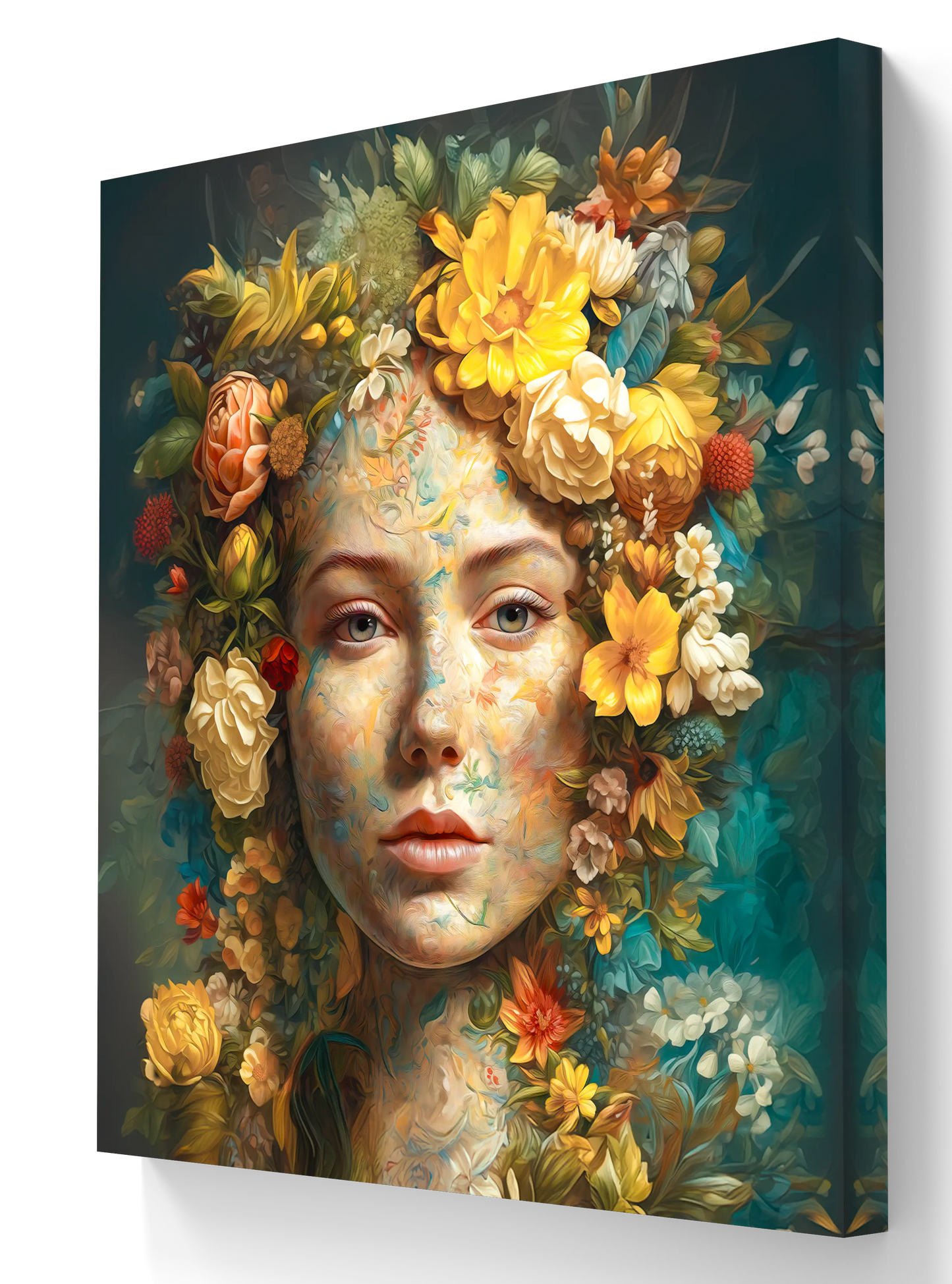Essence Florale - Toile aux dimensions : 80cm x 80cm