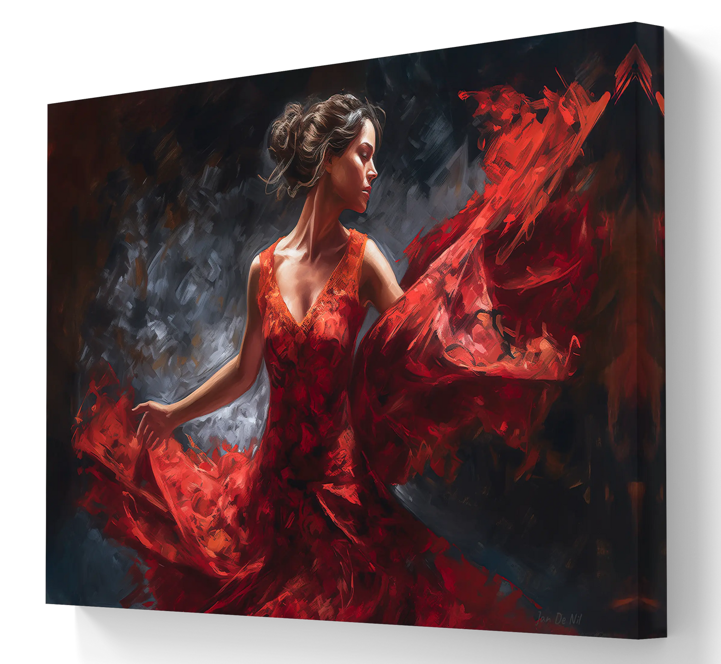 „Echo of Flamenco“ auf Leinwand und in verschiedenen Größen erhältlich