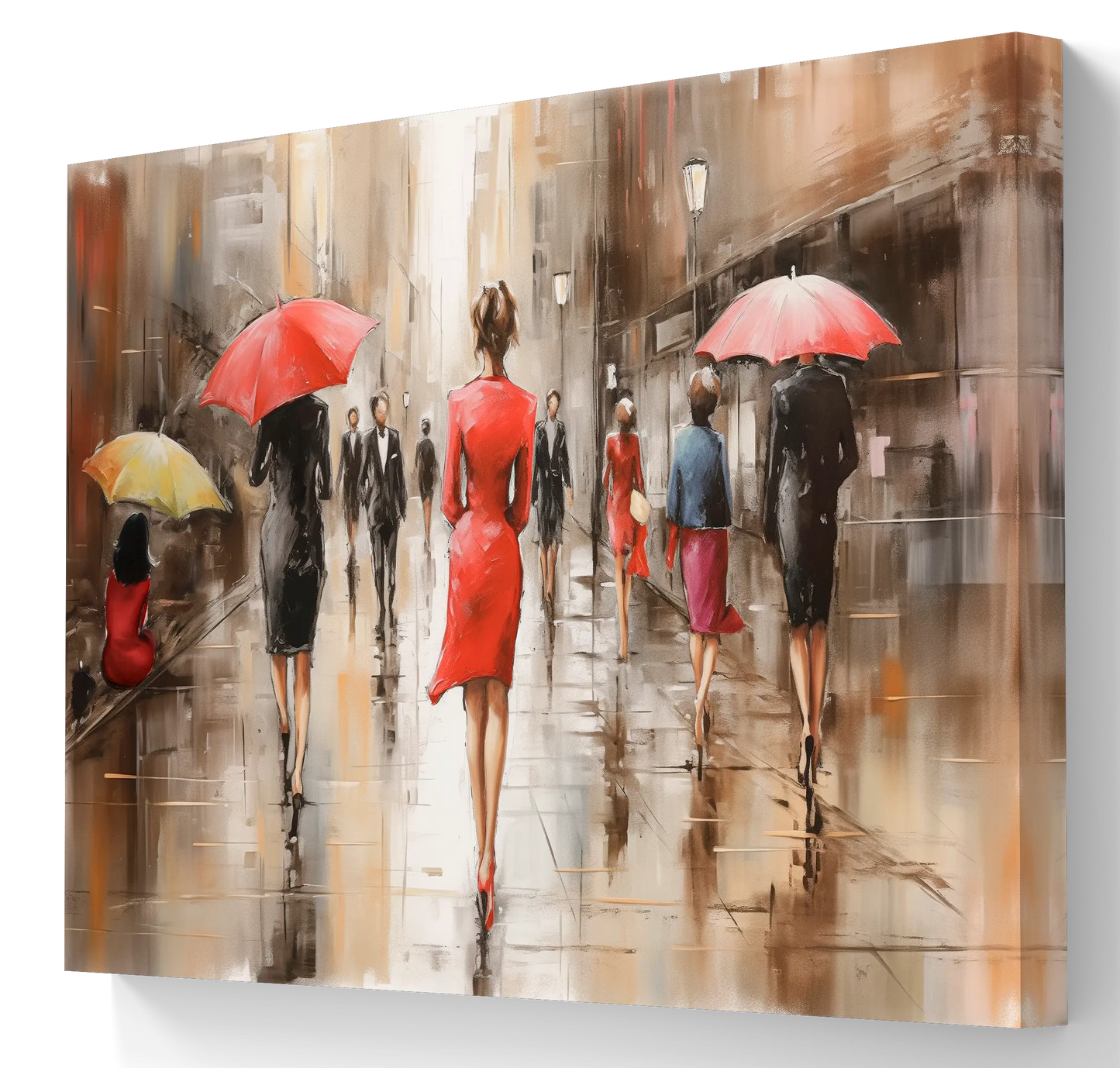 Elegance in the Rain - Exclusief canvas verkrijgbaar in diverse afmetingen