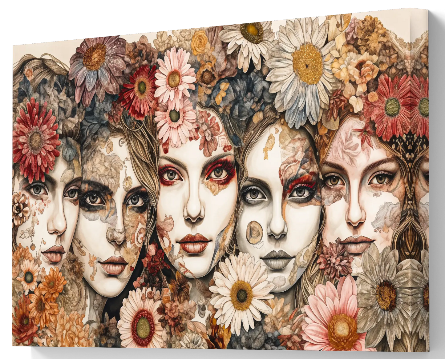 Blumenmosaik der Träume – Exklusive Kunst auf Acryl oder Leinwand