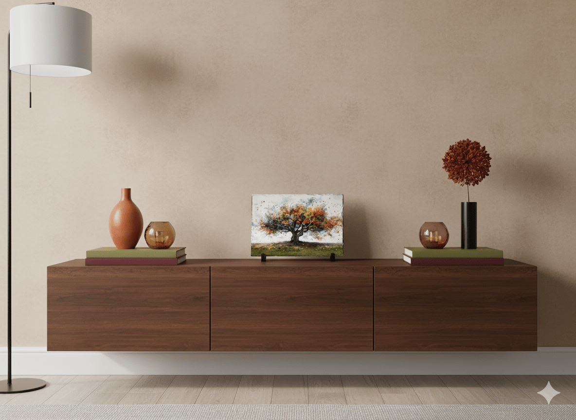 🍂 De Verstrengelde Seizoenen – op Leisteen - Pixure Art