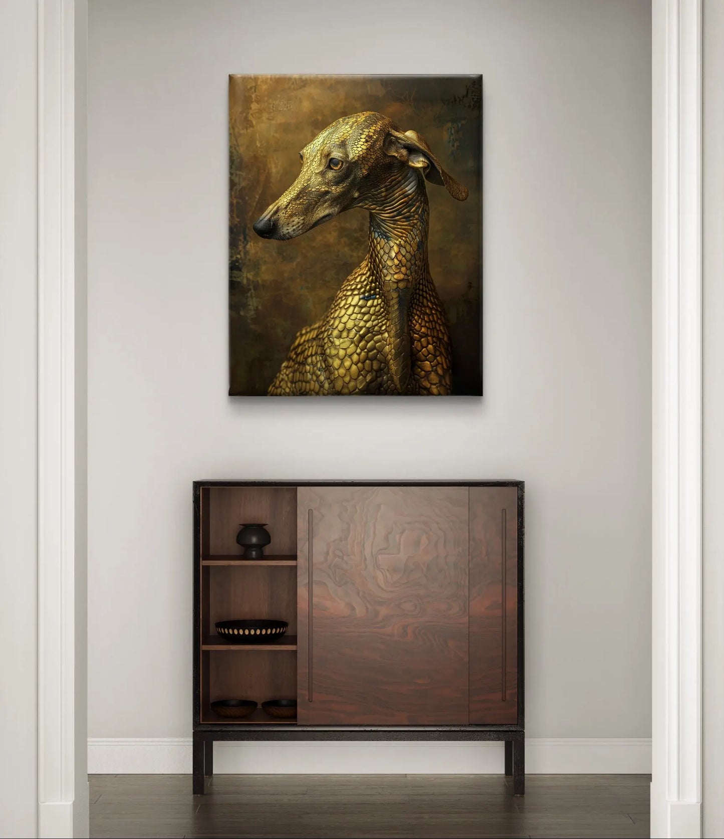Exklusive Kunst auf Leinwand: „Golden Guard“ Verschiedene Größen möglich!