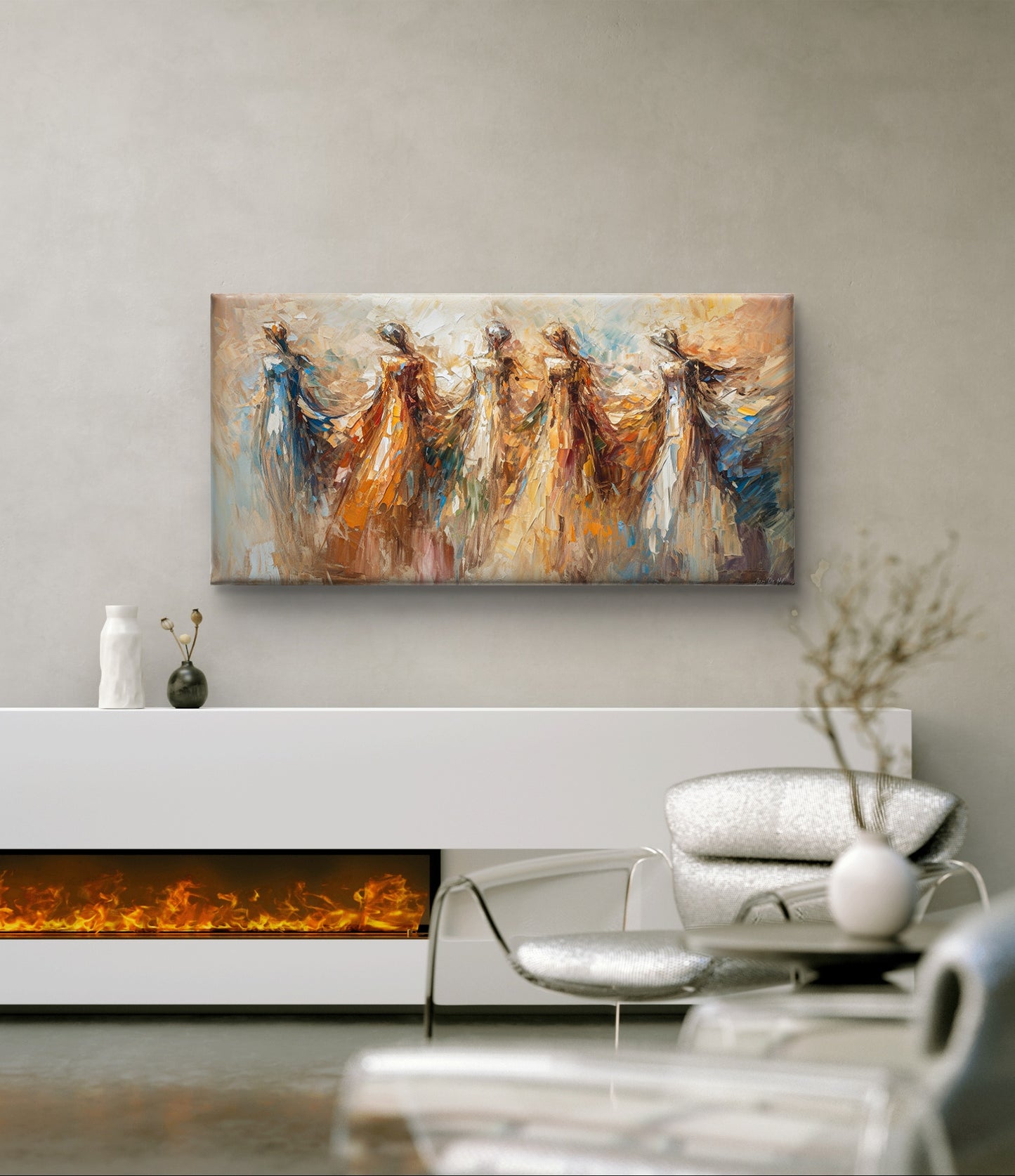 "Symfonie van Geluk" - Wanddecoratie op Canvas in Diverse Afmetingen