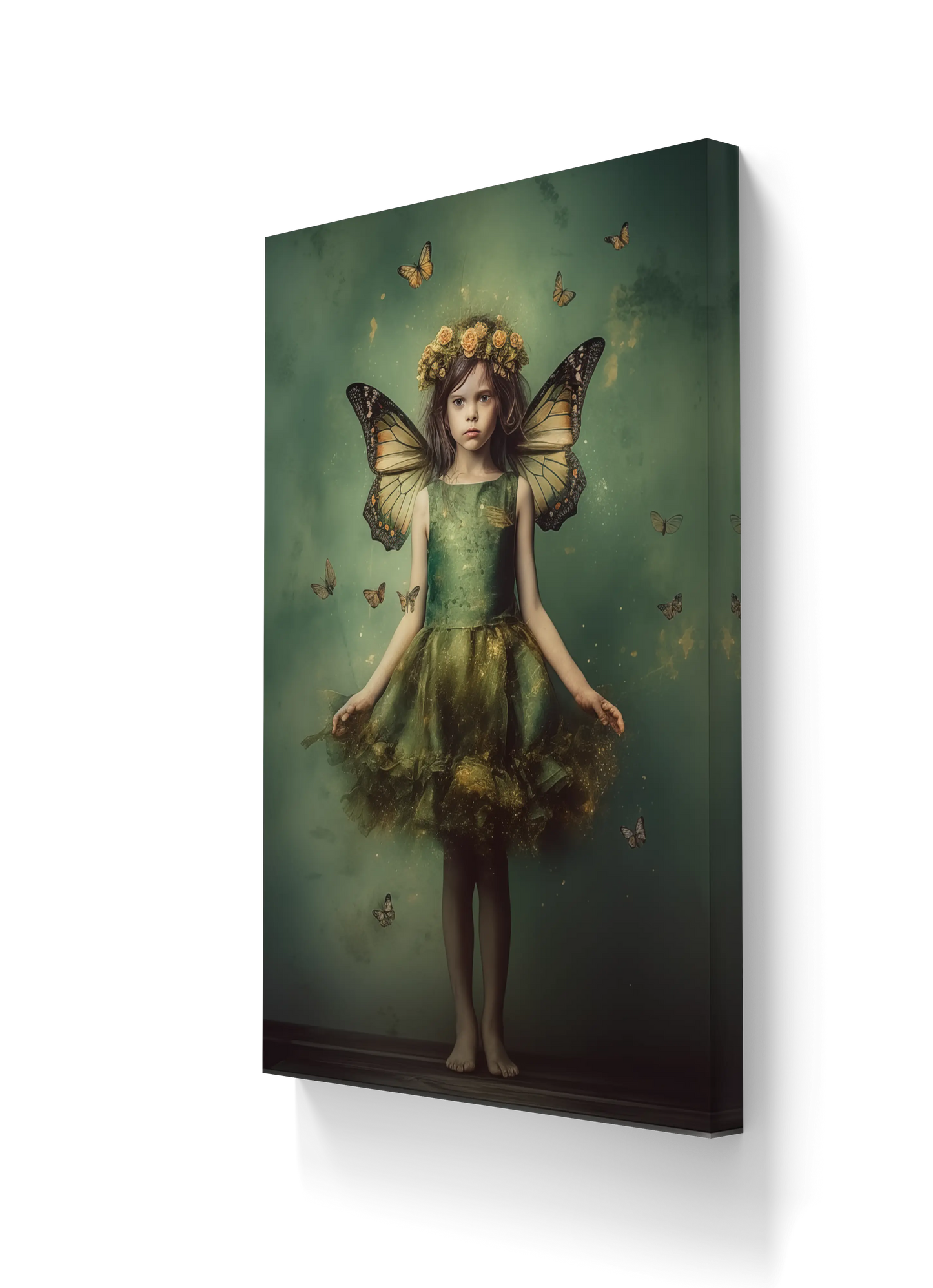 „Schmetterlingsmädchen“ auf Leinwand, Maße 100cm x 75 cm