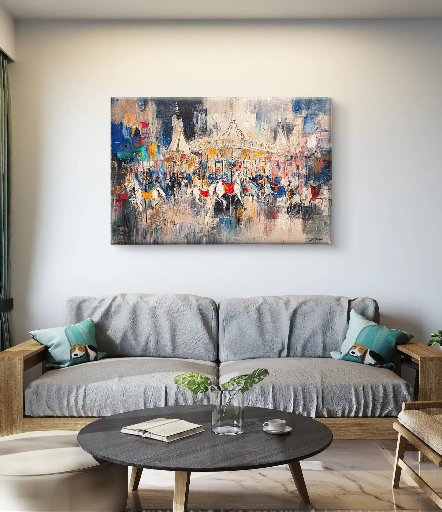 De Kermis - Canvas verkrijgbaar in diverse afmetingen - Pixure Art