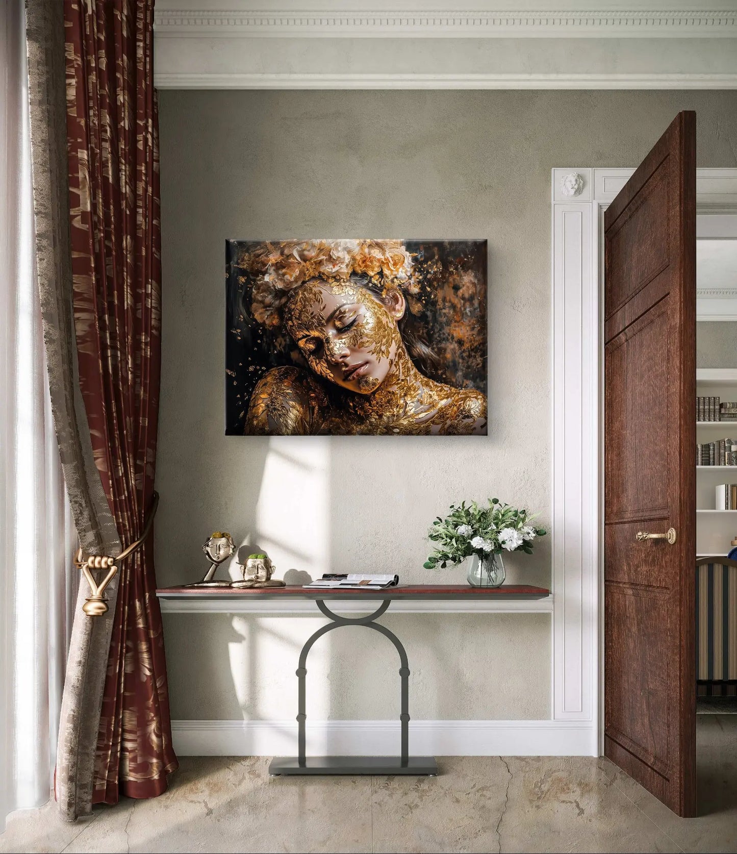 Gilded Beauty - Toile de différentes tailles - Maintenant avec un ensemble de suspension gratuit