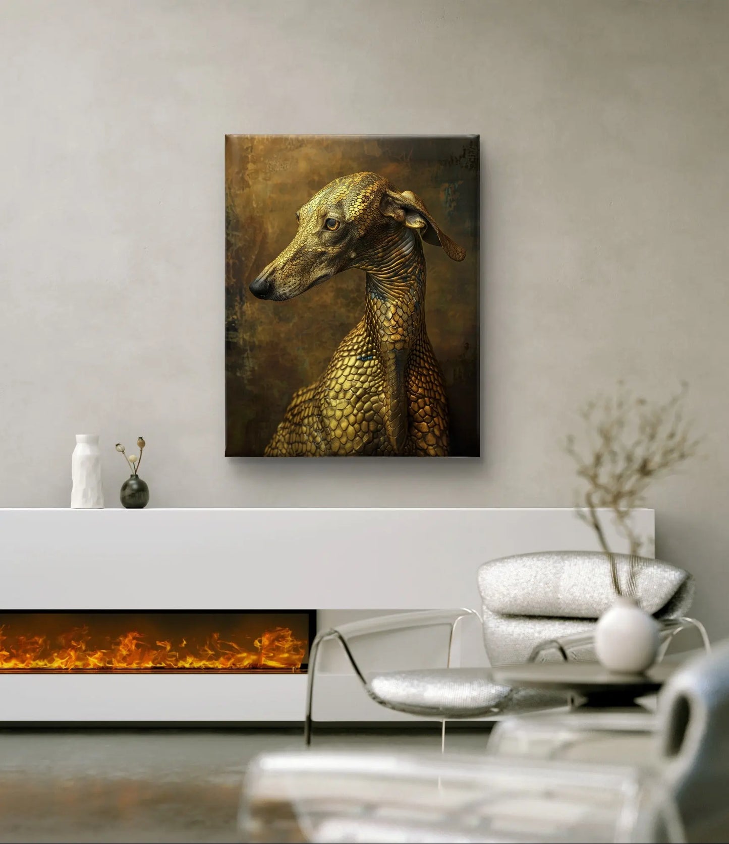 Exklusive Kunst auf Leinwand: „Golden Guard“ Verschiedene Größen möglich!