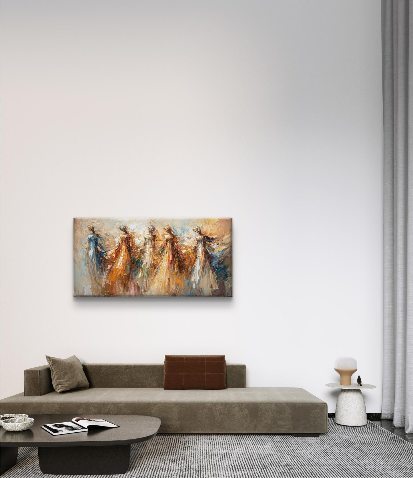 "Symfonie van Geluk" - Wanddecoratie op Canvas in Diverse Afmetingen